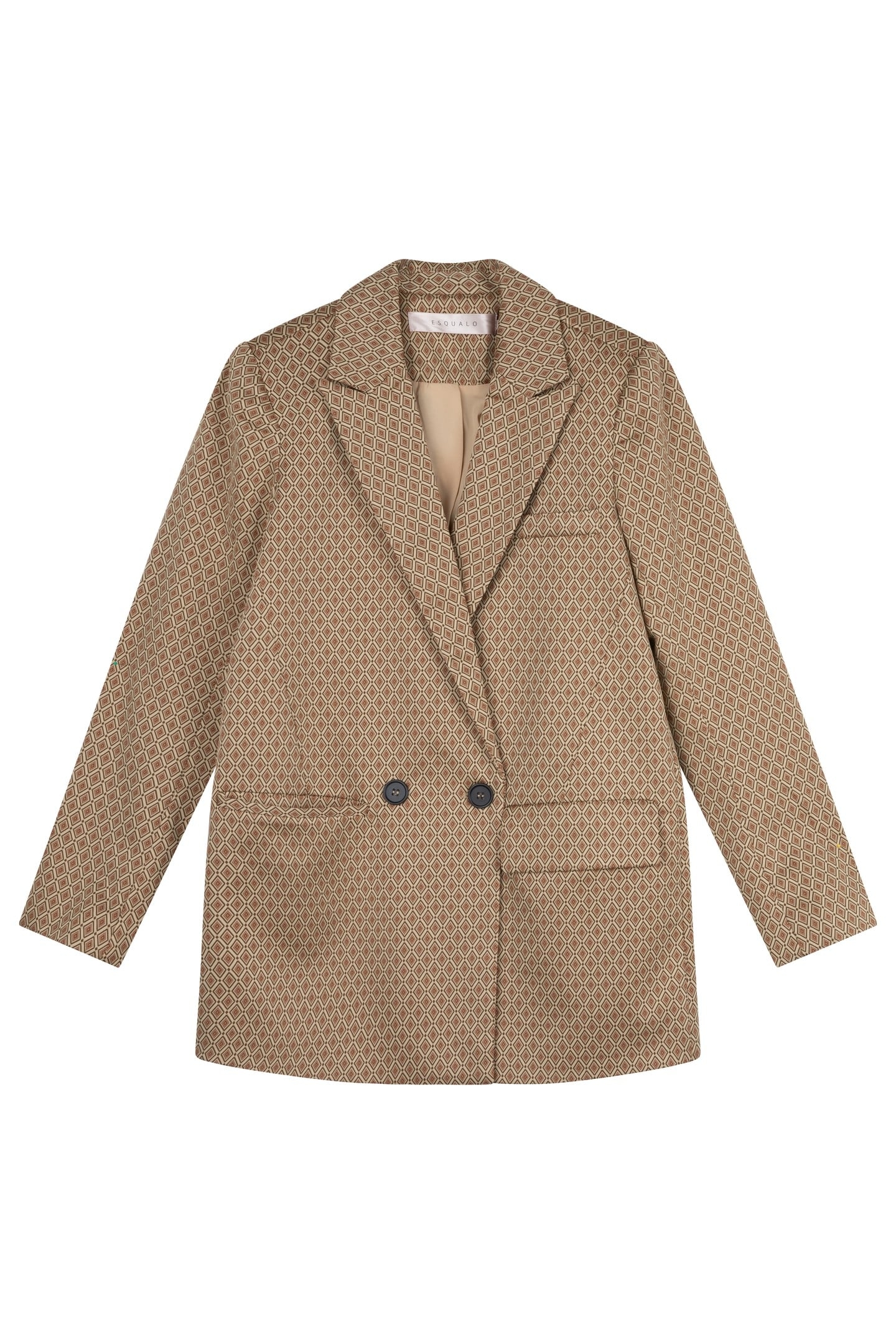 BLAZER DOUBLE BREASTED KNITTED DIAMOND PRINT 6