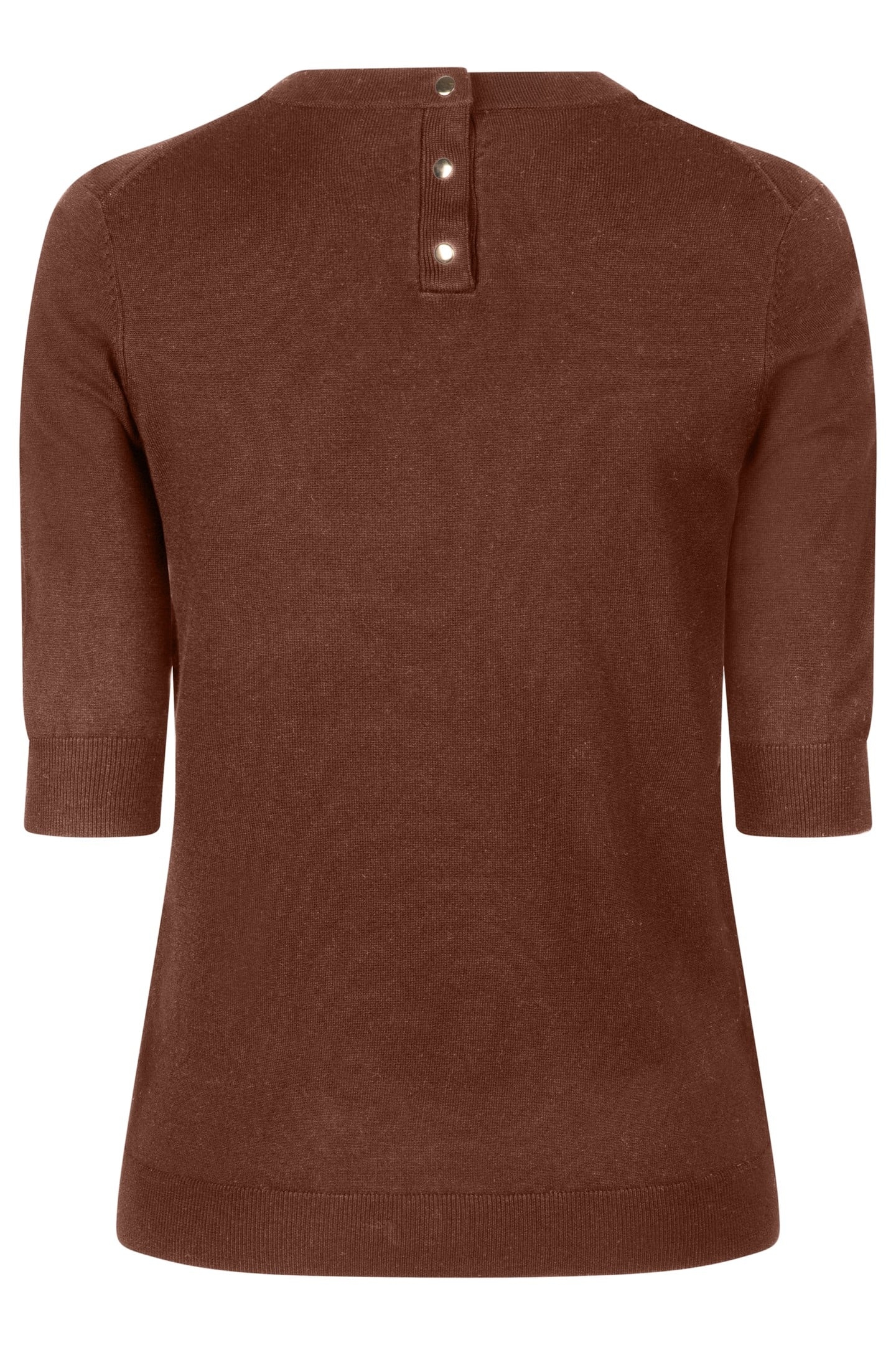 SWEATER BASIC SHORT SLEEVE BROWN 2