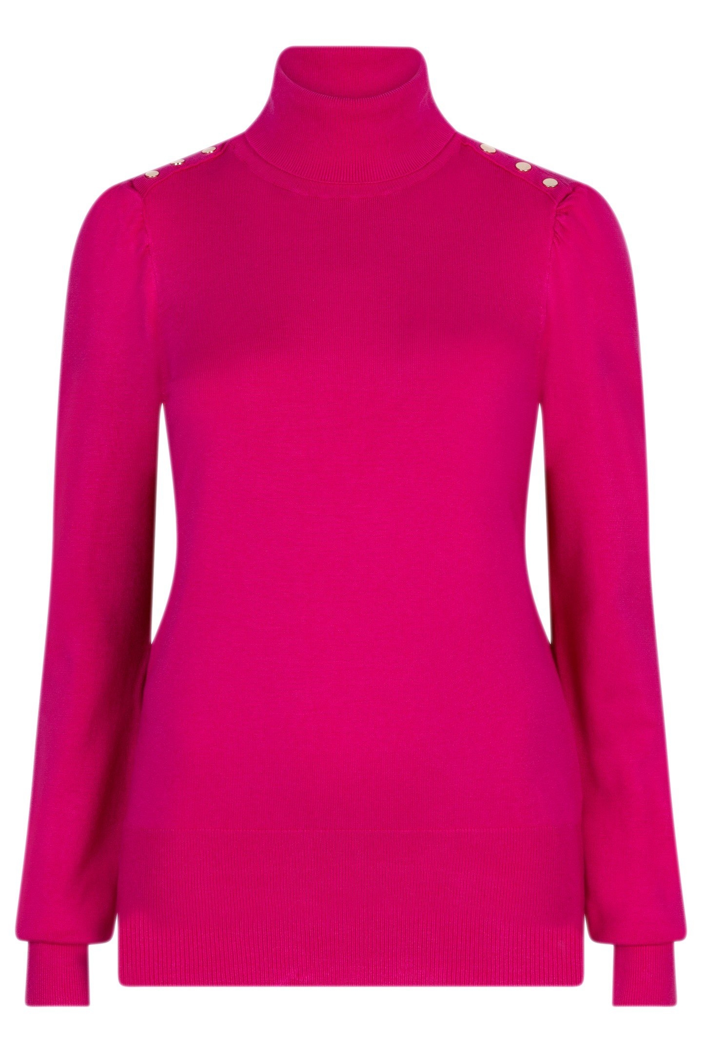 SWEATER FANCY DETAIL SHLDR BASIC KNIT FUCHSIA 1
