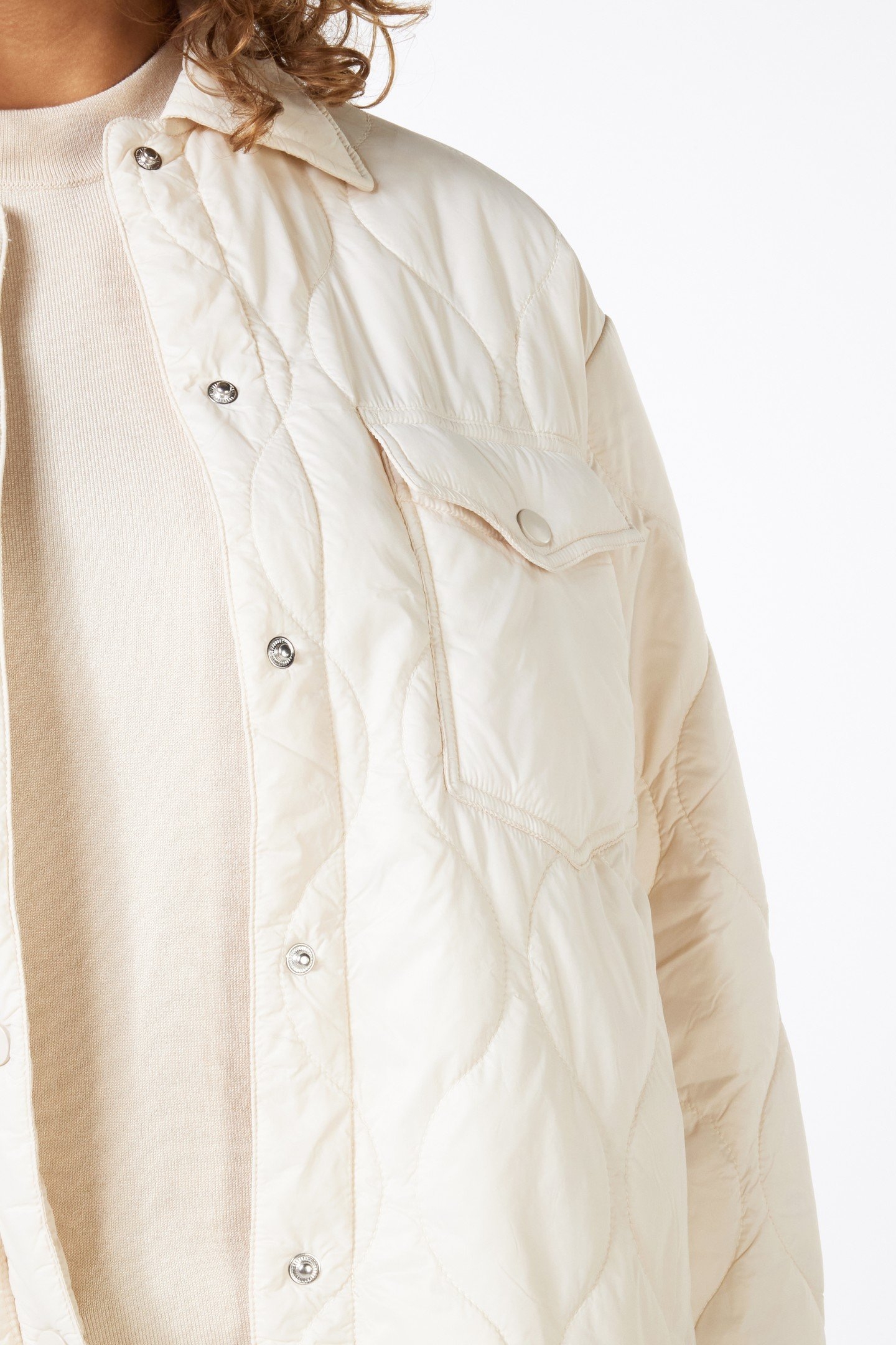 JACKET QUILTED CHESTPOCKET OFF WHITE 8