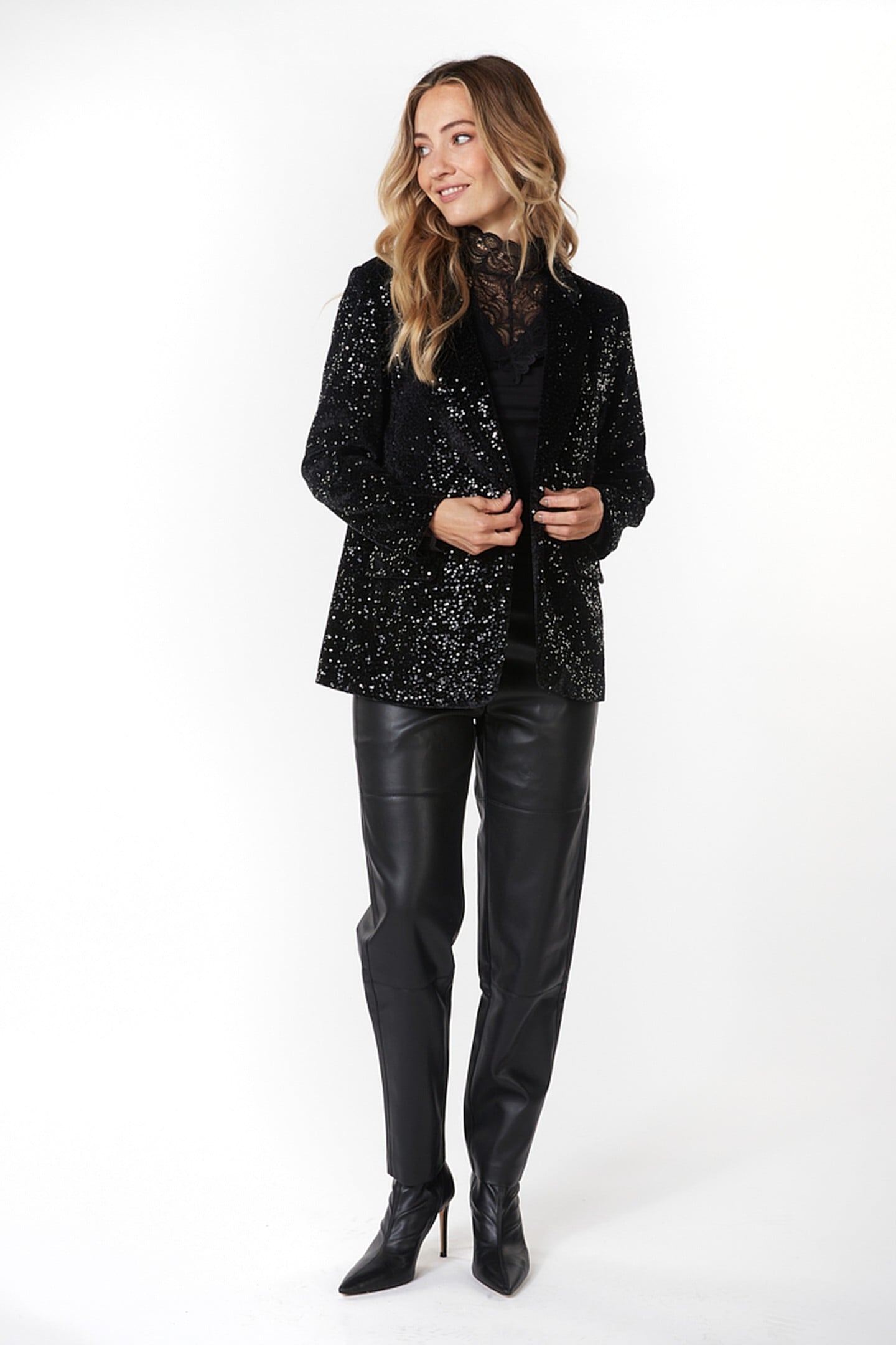 BLAZER VELVET SEQUINS BLACK 2
