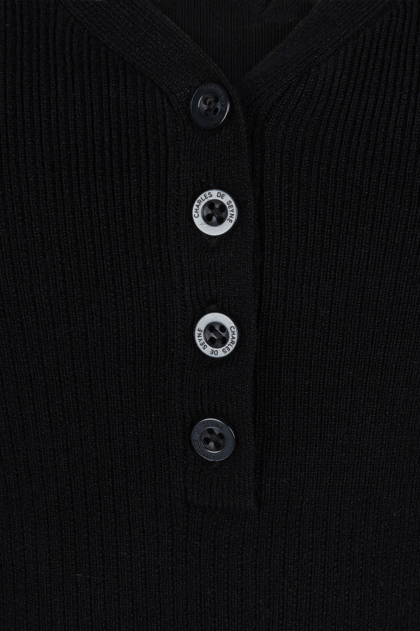 SWEATER LACE SLVE V-NECK BLACK 8