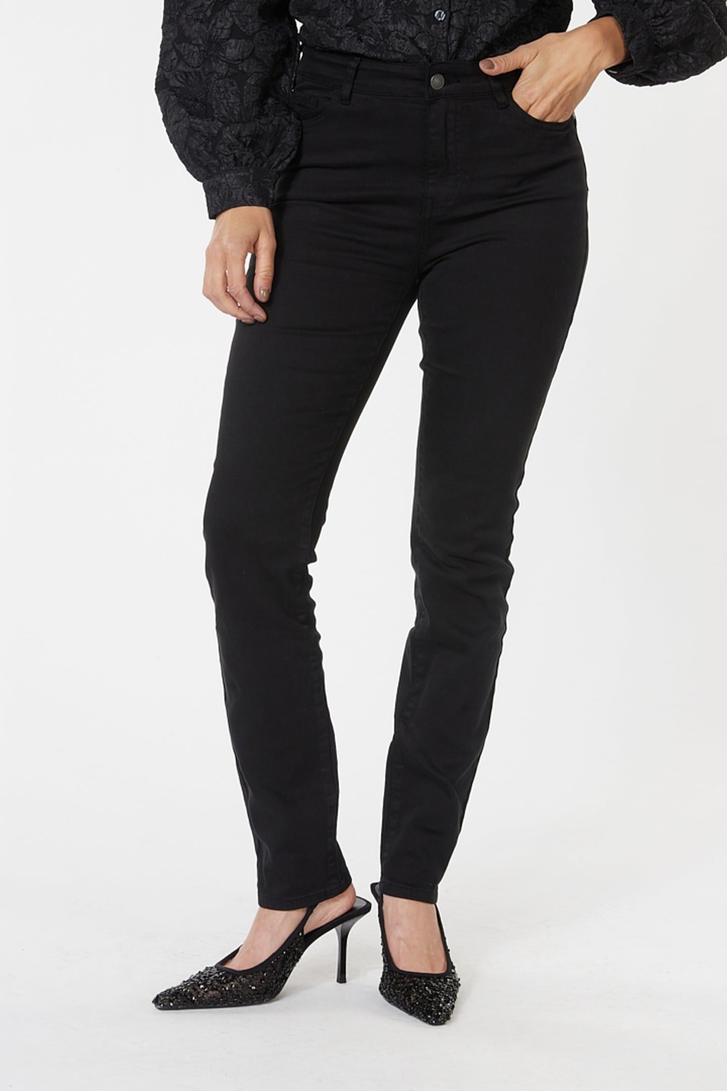 TROUSERS COLORED DENIM BLACK 2