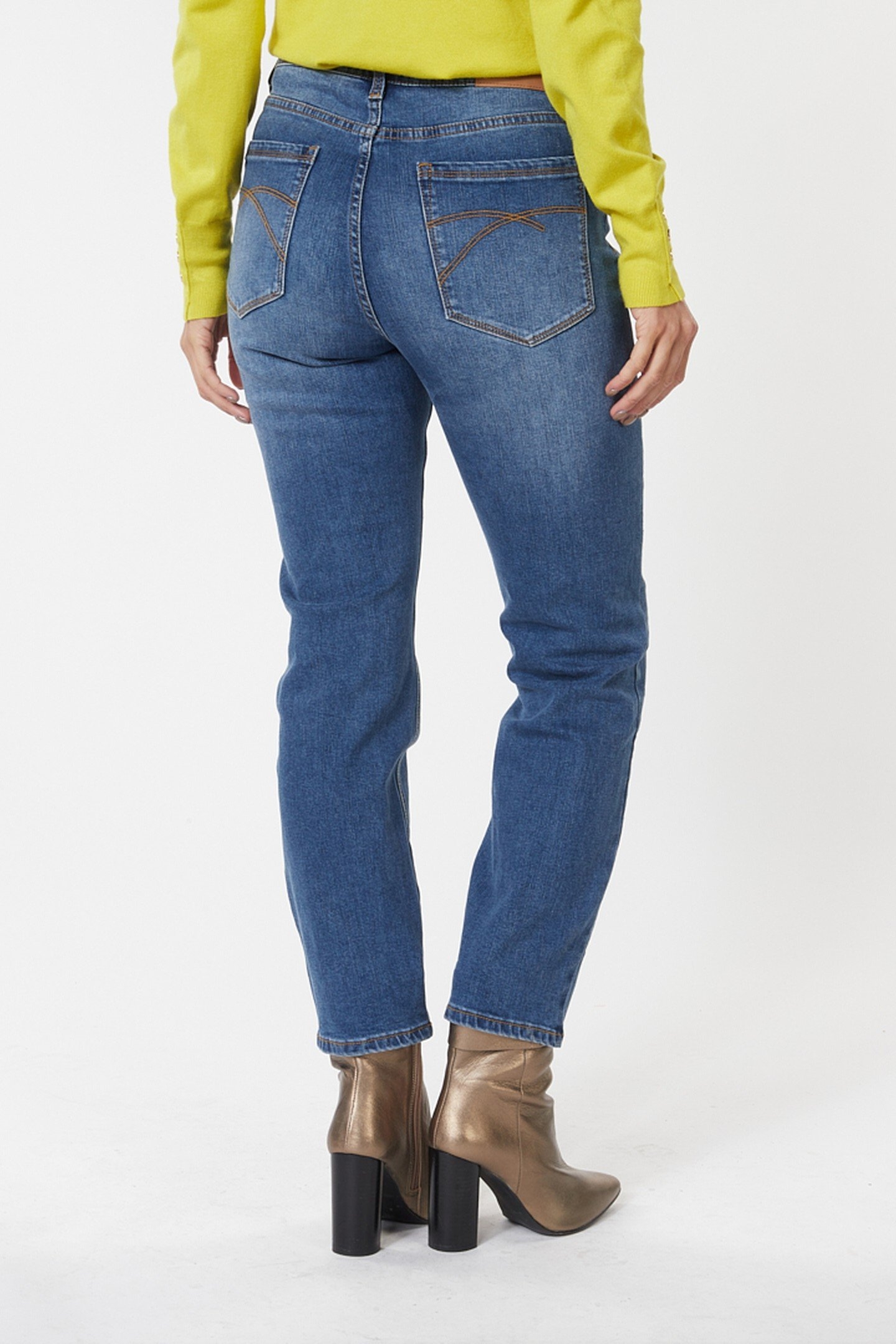 TROUSERS VINTAGE HIGH WAIST JEANS BLUE 3