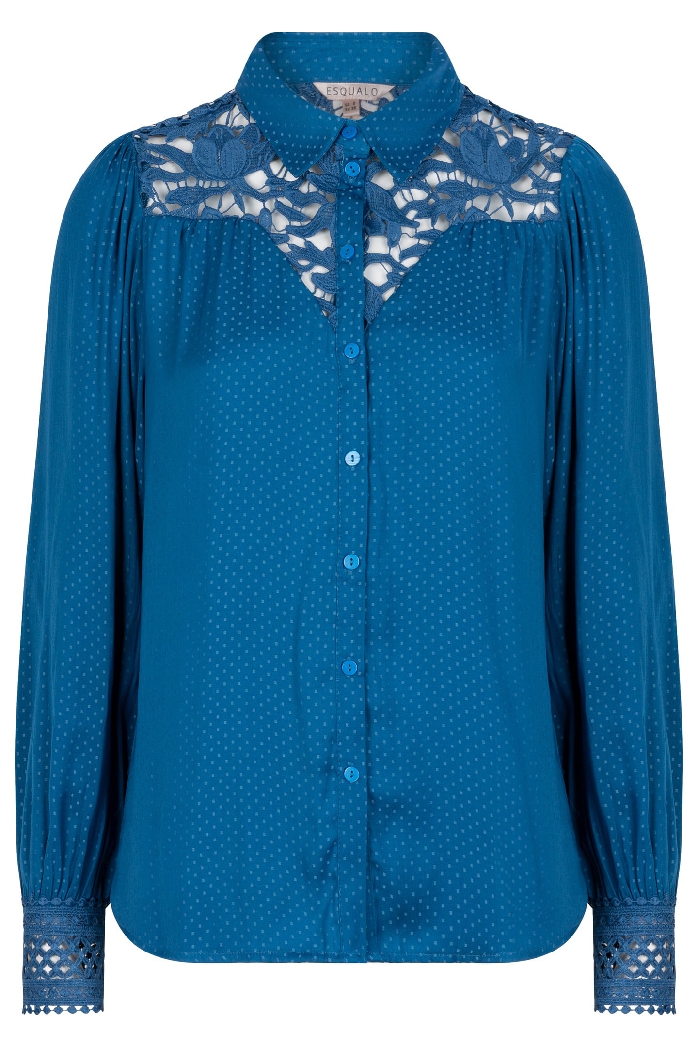 BLOUSE LACE JACQUARD GALAXY BLUE 4