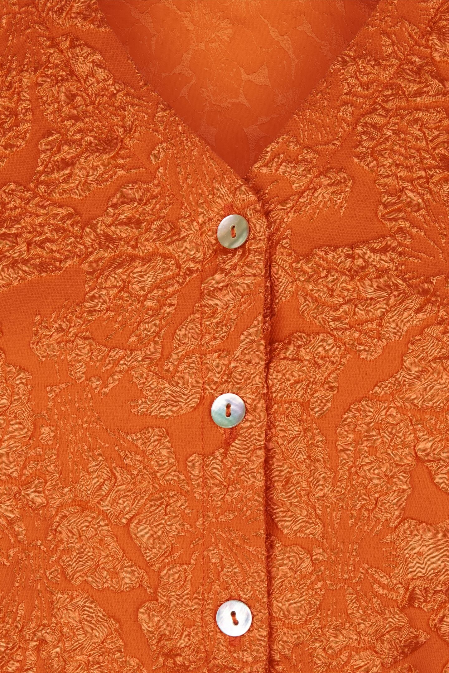 BLOUSE FANCY FLOWER JACQUARD PUMPKIN 3