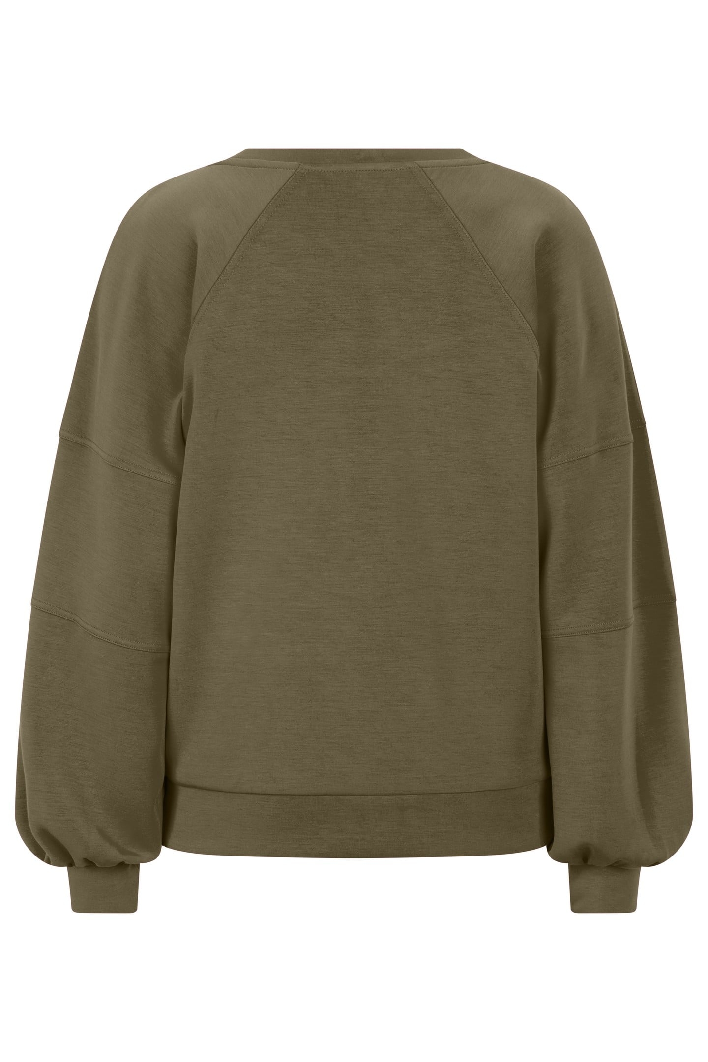 SWEATER “V” SEAMS MODAL MOSS GREEN 2