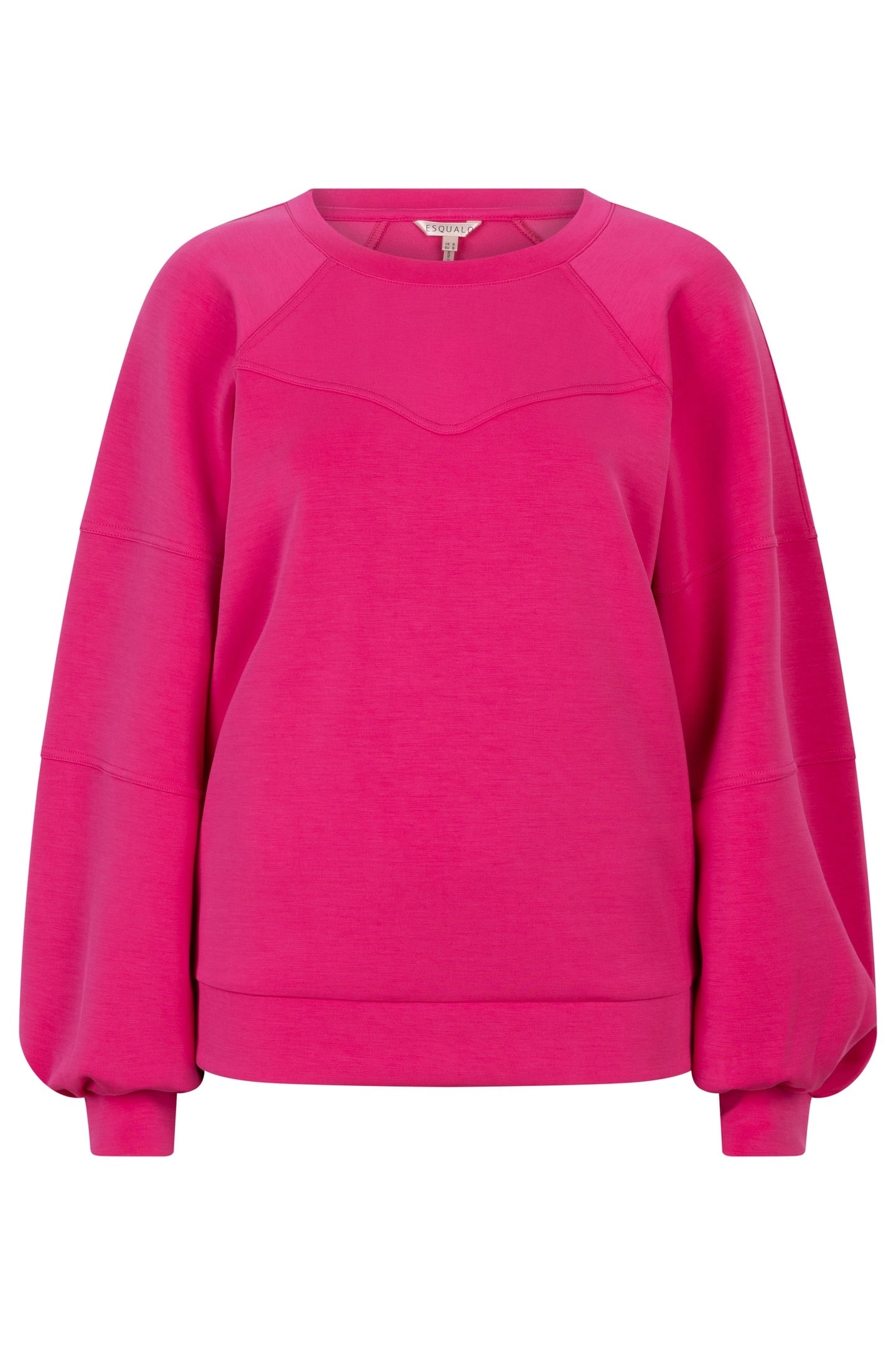 SWEATER “V” SEAMS MODAL CERISE PINK 4