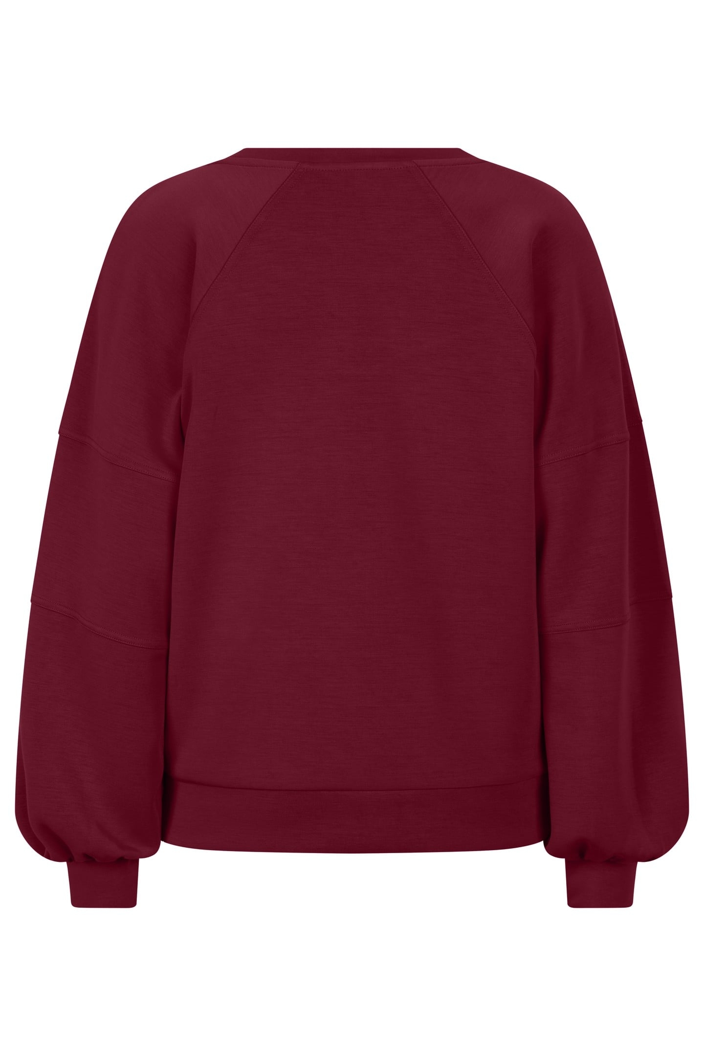 SWEATER “V” SEAMS MODAL WINE RED 2