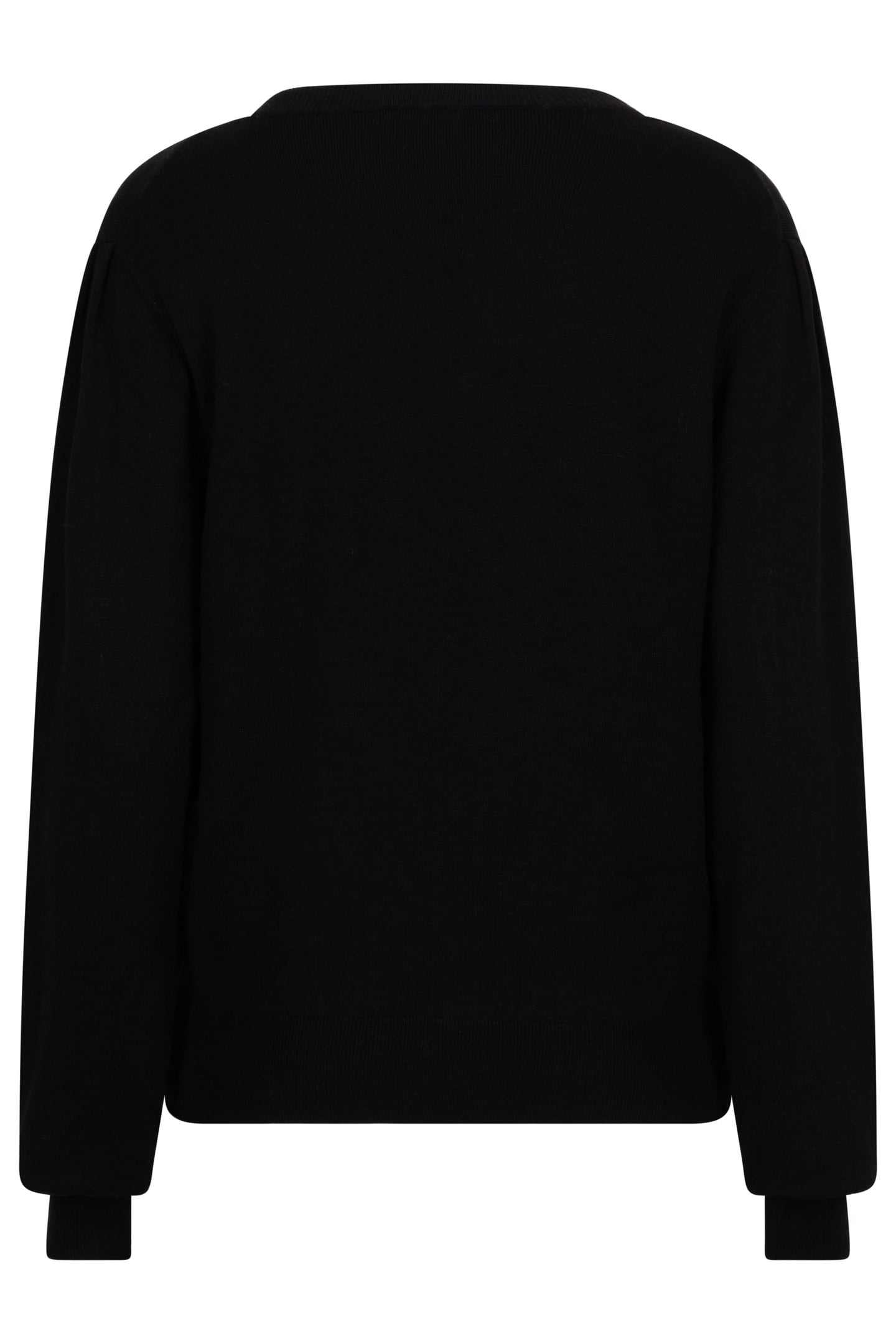 CARDIGAN PUFF SLVE BASIC KNIT BLACK 5