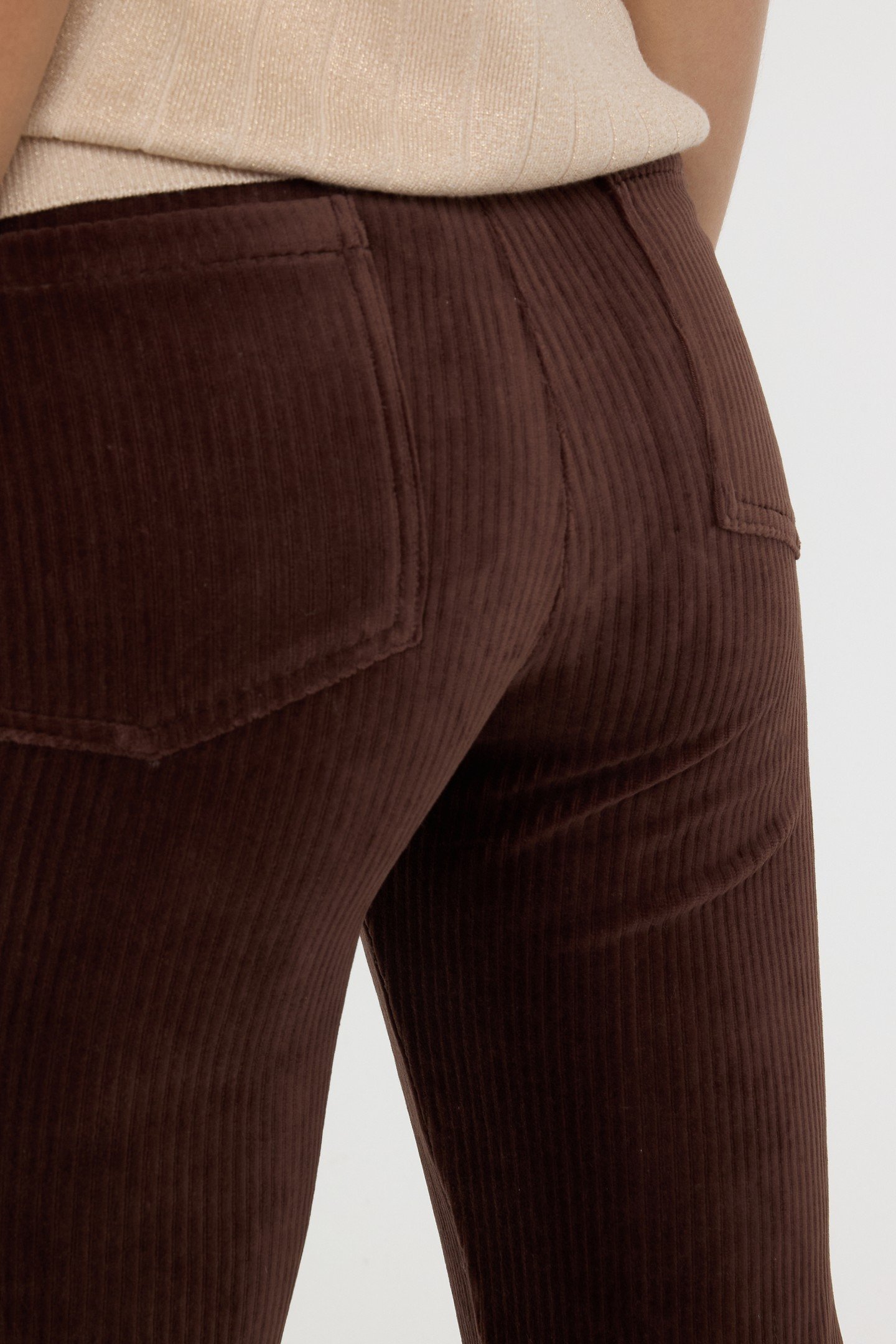 TROUSERS RIB FLAIR CHOCOLATE 6