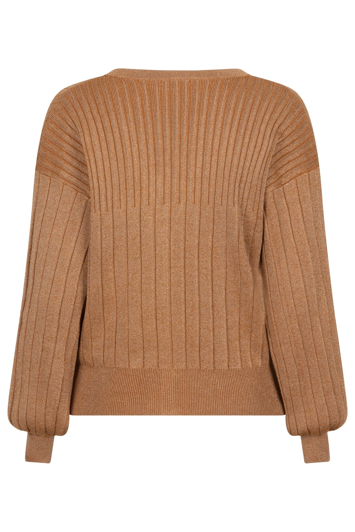 CARDIGAN RIB LUREX CARAMEL 6