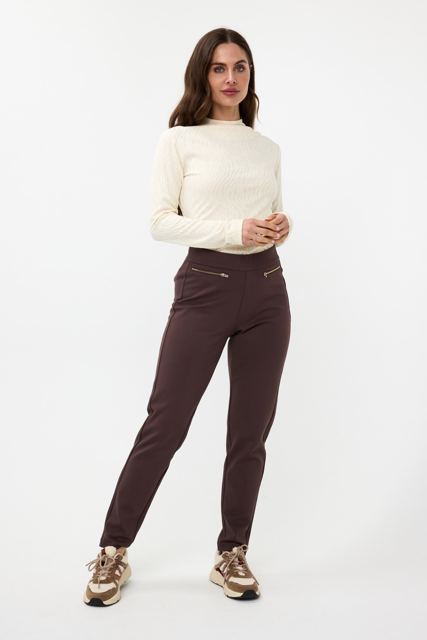 TOP L/SLVE BURN OUT ANIMAL OFF WHITE 1