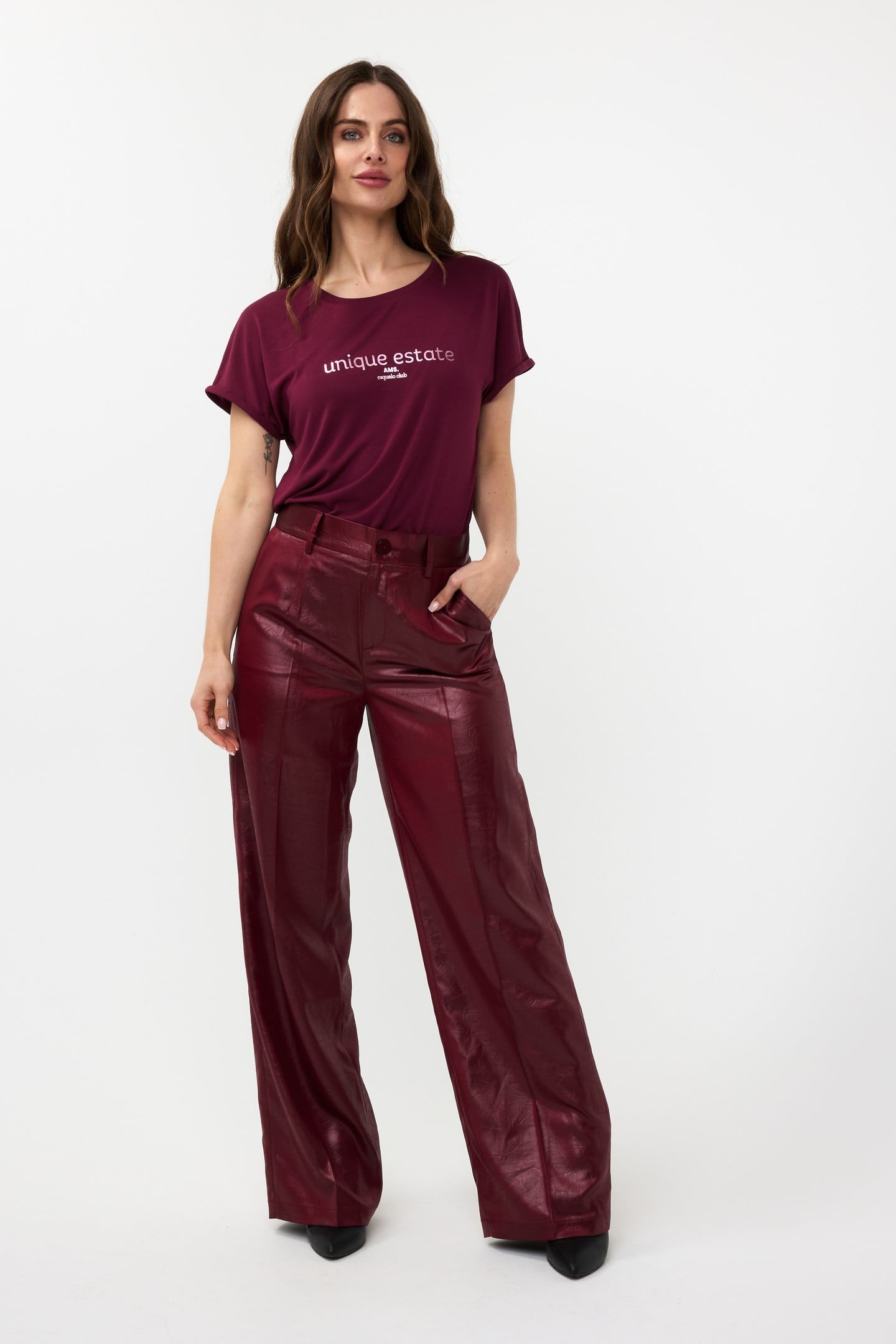 T-SHIRT "ESTATE" MODAL WINE RED 1