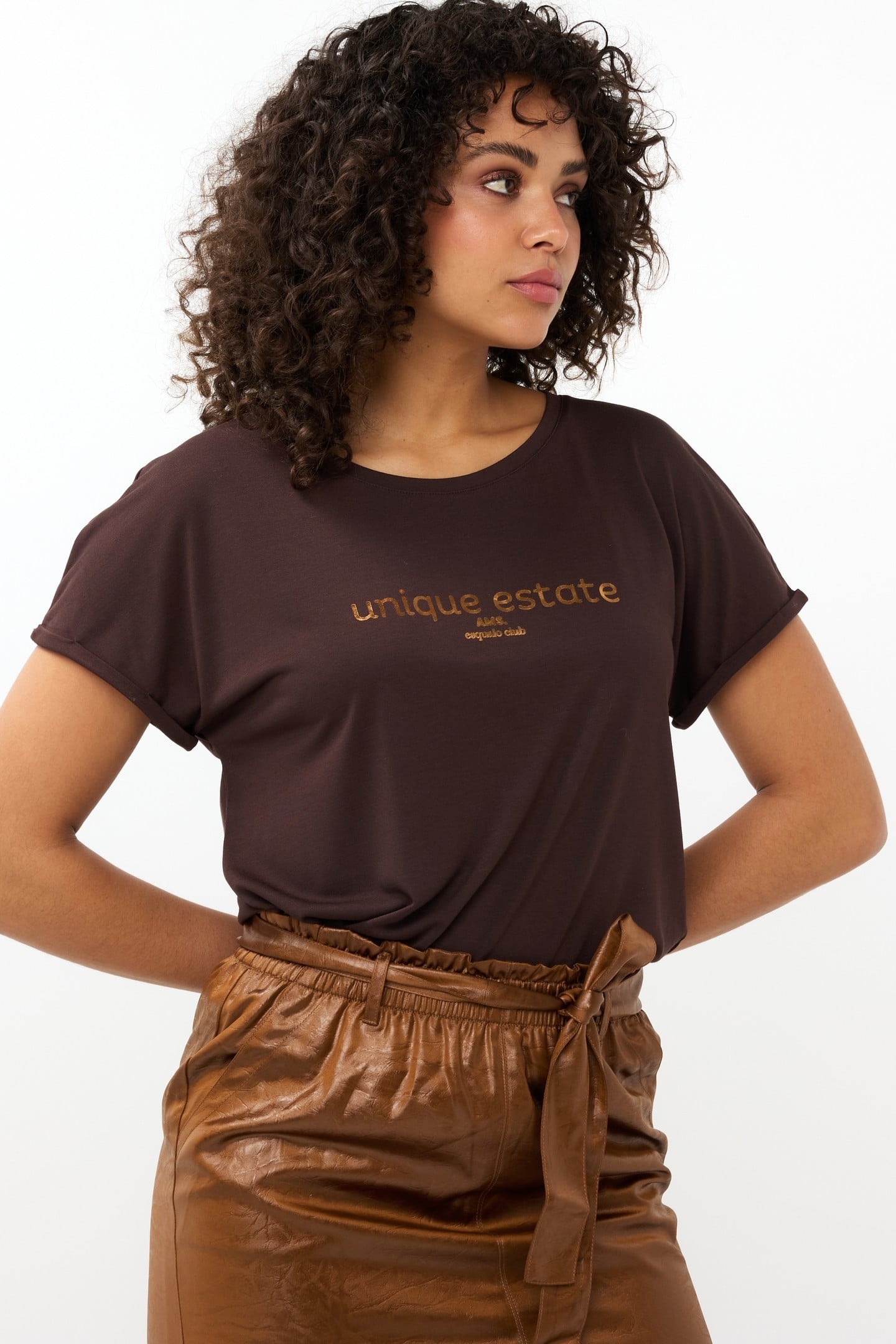 T-SHIRT "ESTATE" MODAL CHOCOLATE 2