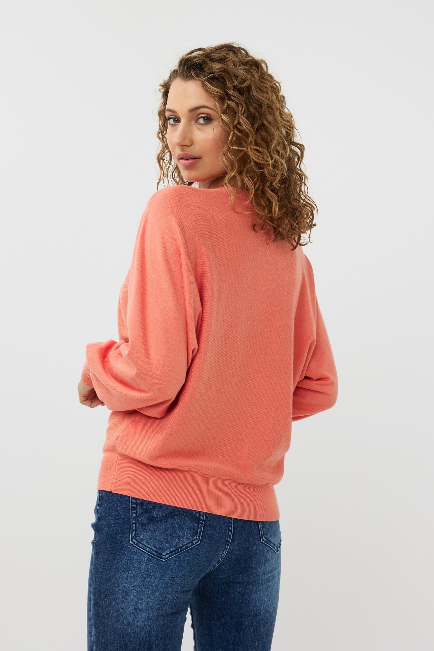 SWEATER BATWING BASIC KNIT AMBER GLOW 4