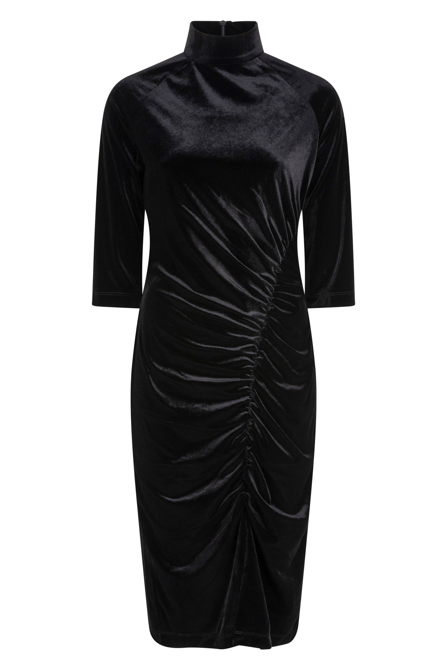 DRESS VELOURS GATHERING BLACK 4