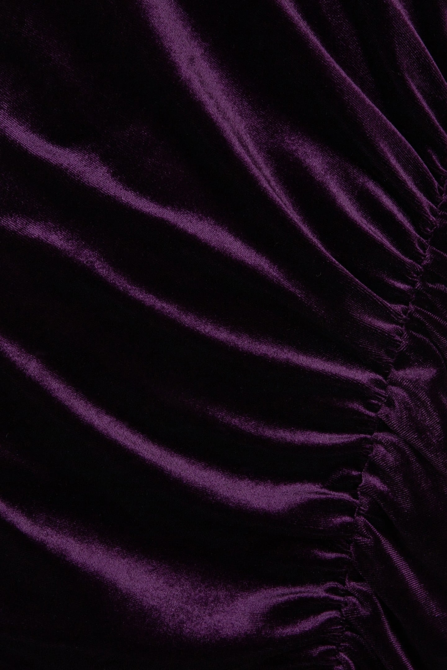 DRESS VELOURS GATHERING DARK PURPLE 7