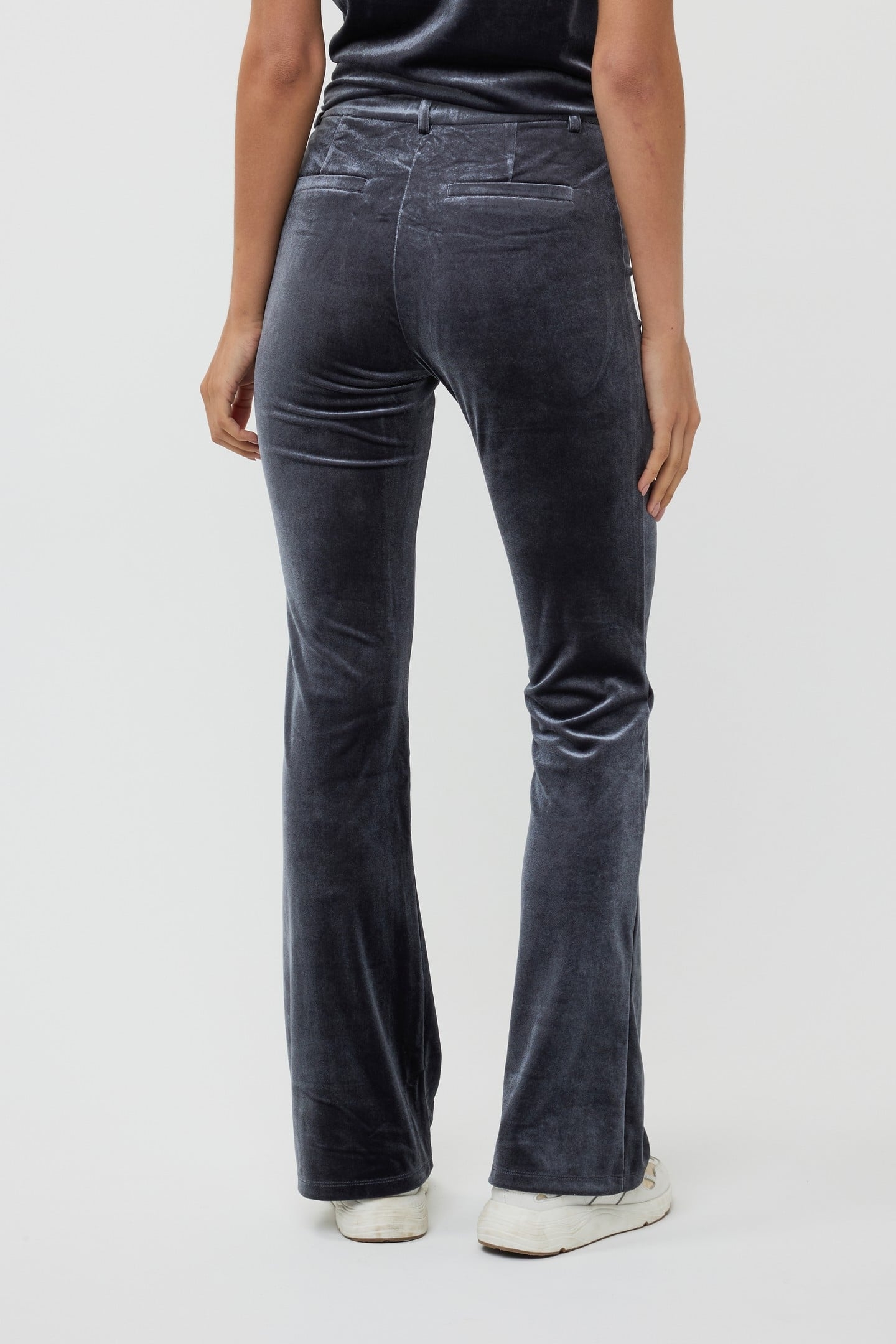 TROUSERS FLAIR VELOURS GREY 3