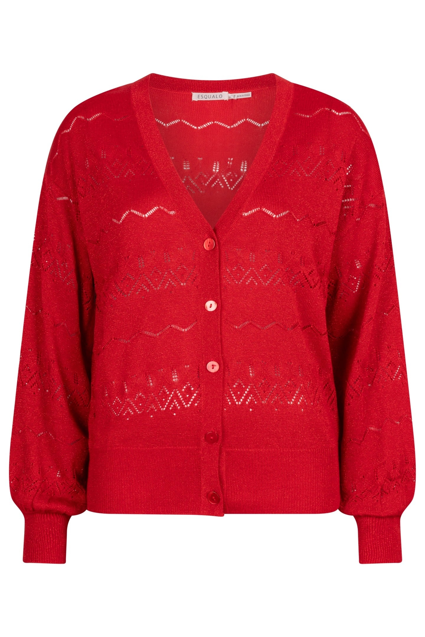 CARDIGAN S/SLV LUREX RED 4