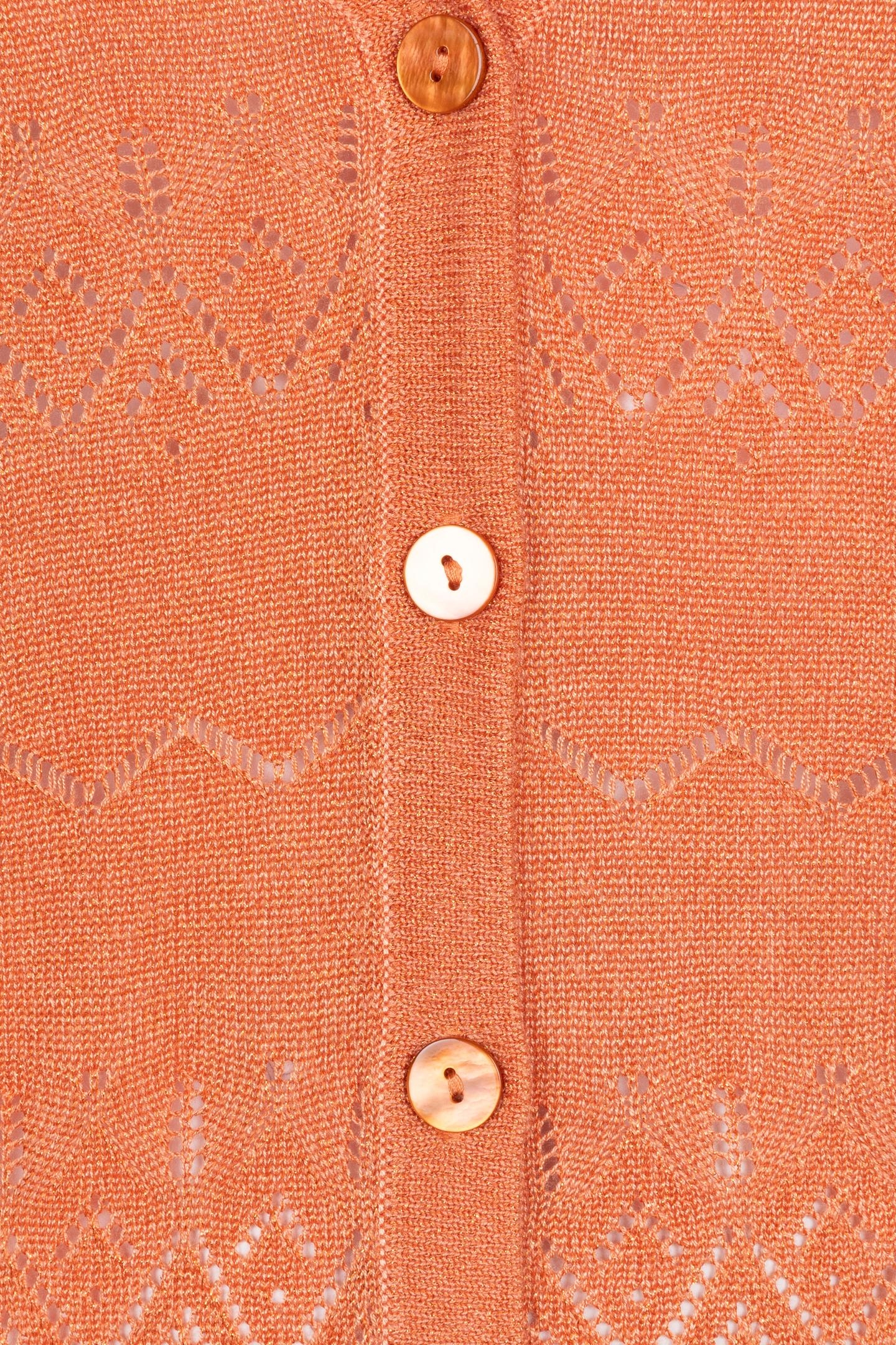 CARDIGAN S/SLV LUREX AMBER GLOW 7