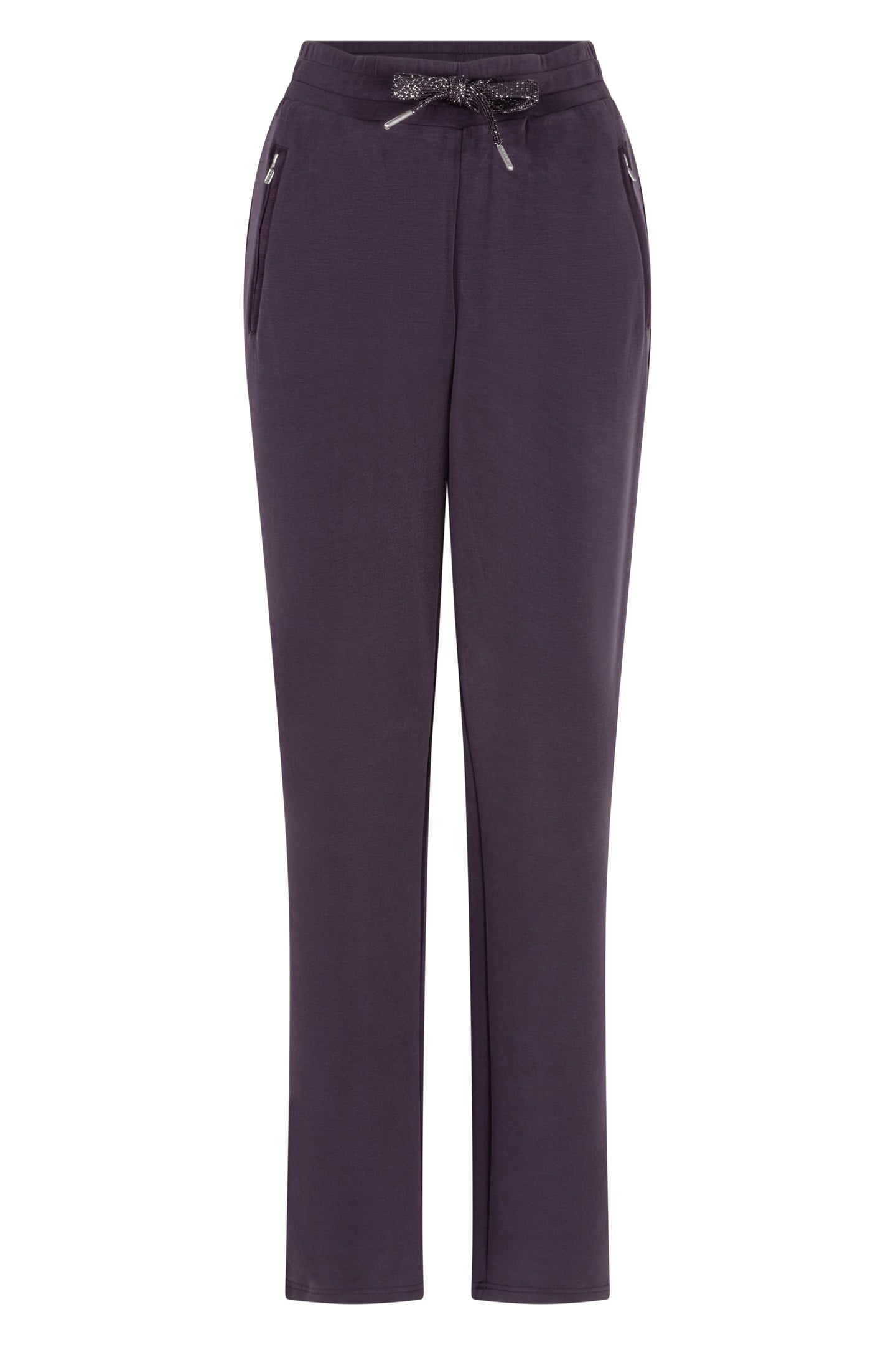 TROUSERS SATIN POCKET MODAL DARK PURPLE 5