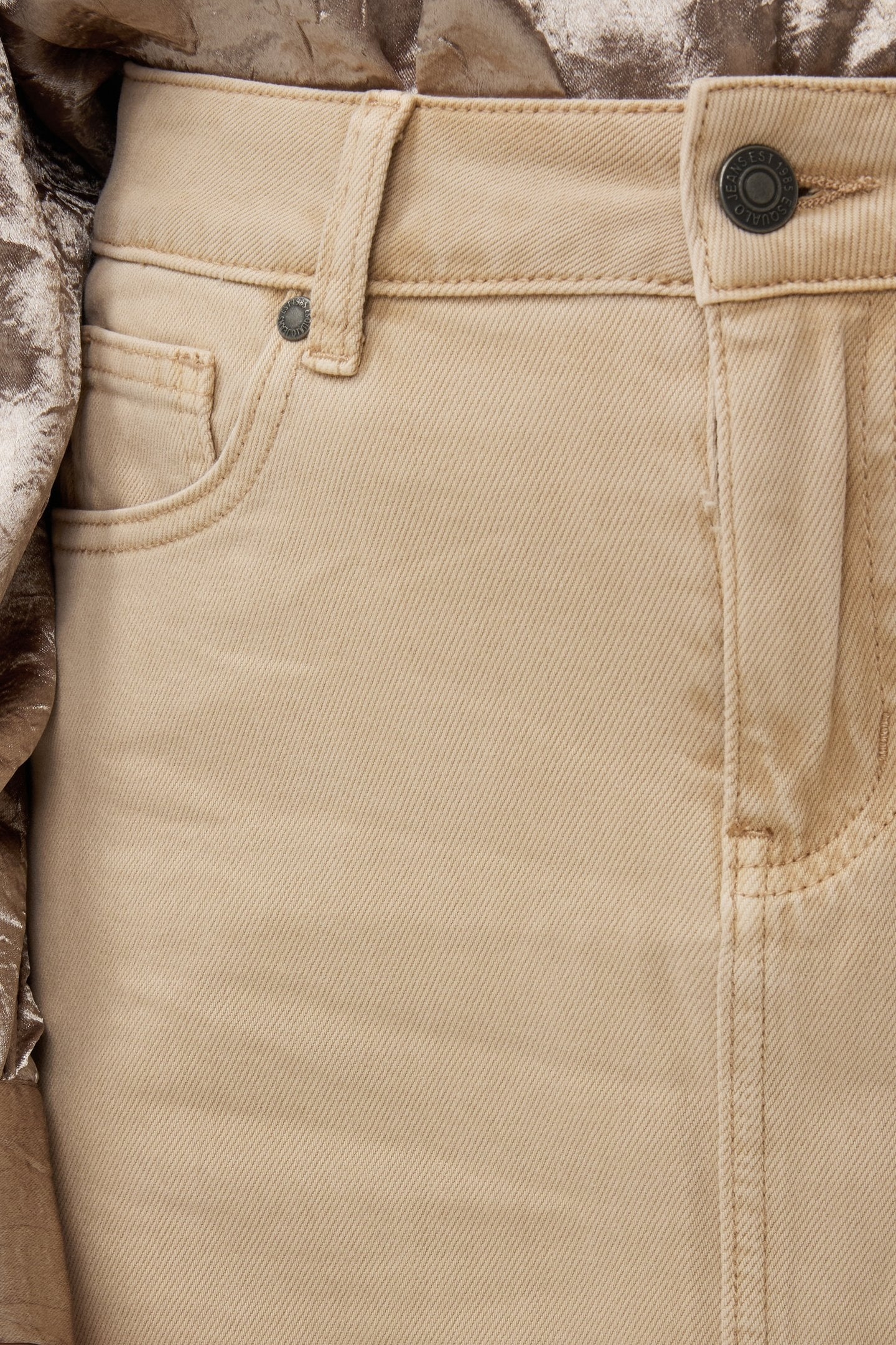 SKIRT JEANS MAXI SLIT GARMENT DYE SAND 6