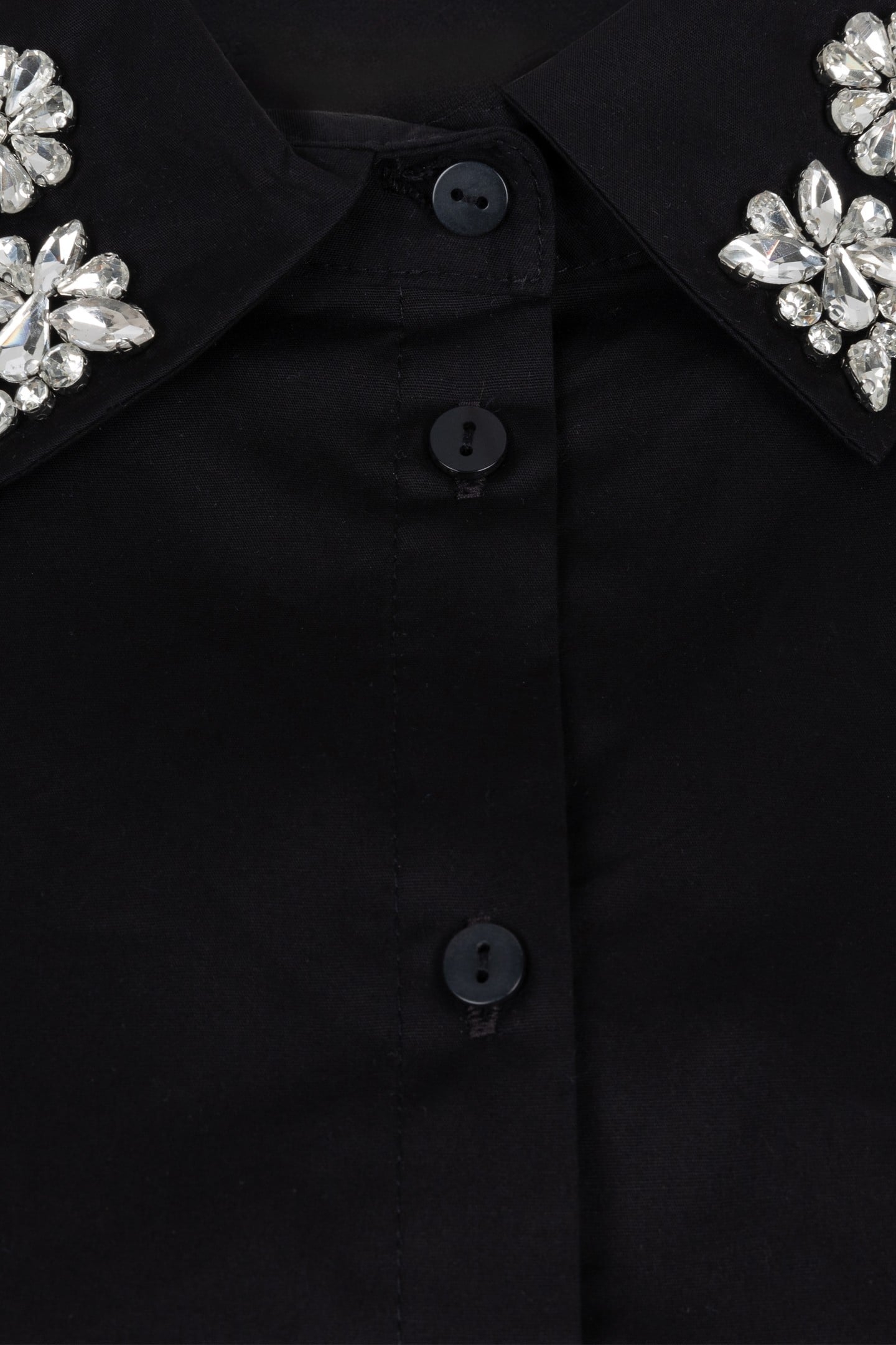 BLOUSE POPLIN BROCHE BLACK 7