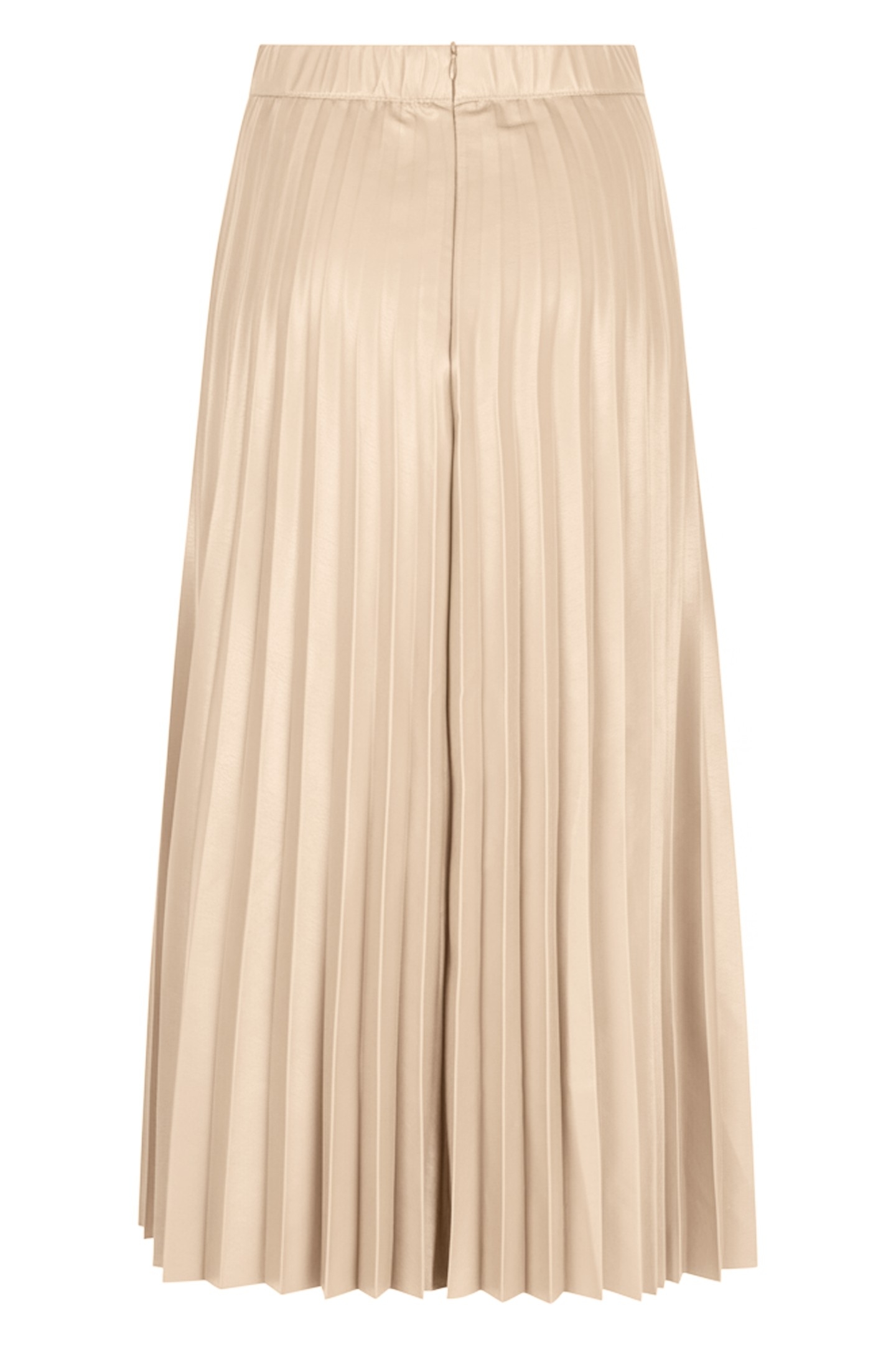 SKIRT PLISSE VEGAN LEATHER SAND 2