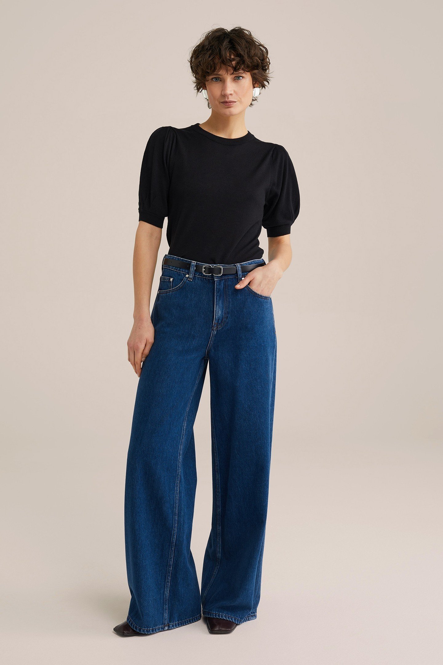 5-POCKET HIGH WAIST DARK BLUE 4