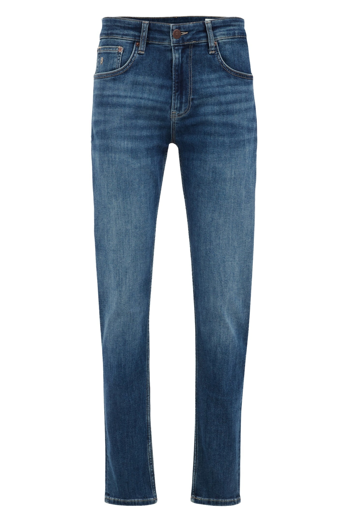 5-POCKET MID WAIST DARK BLUE 4