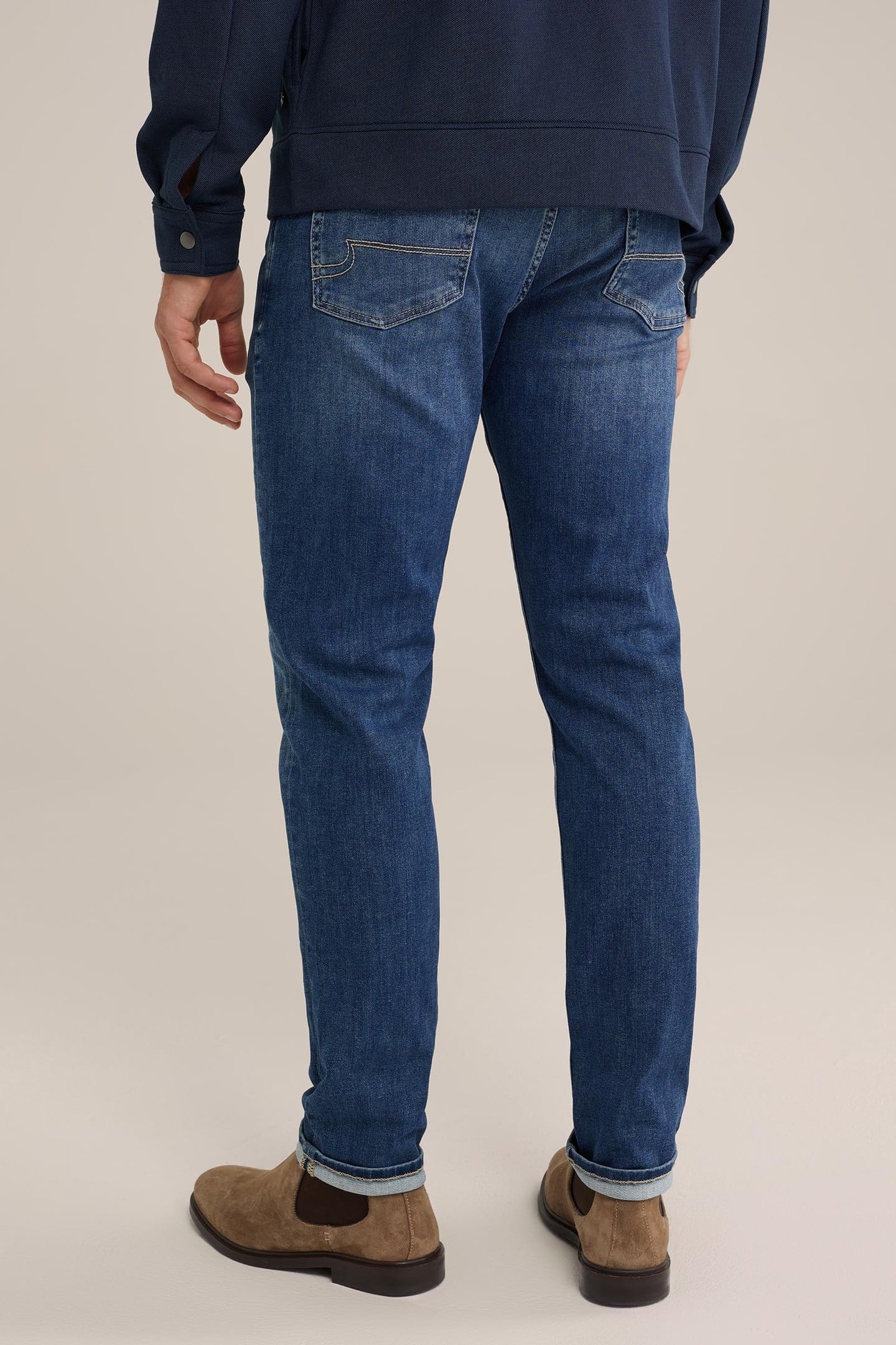 5-POCKET MID WAIST DARK BLUE 3