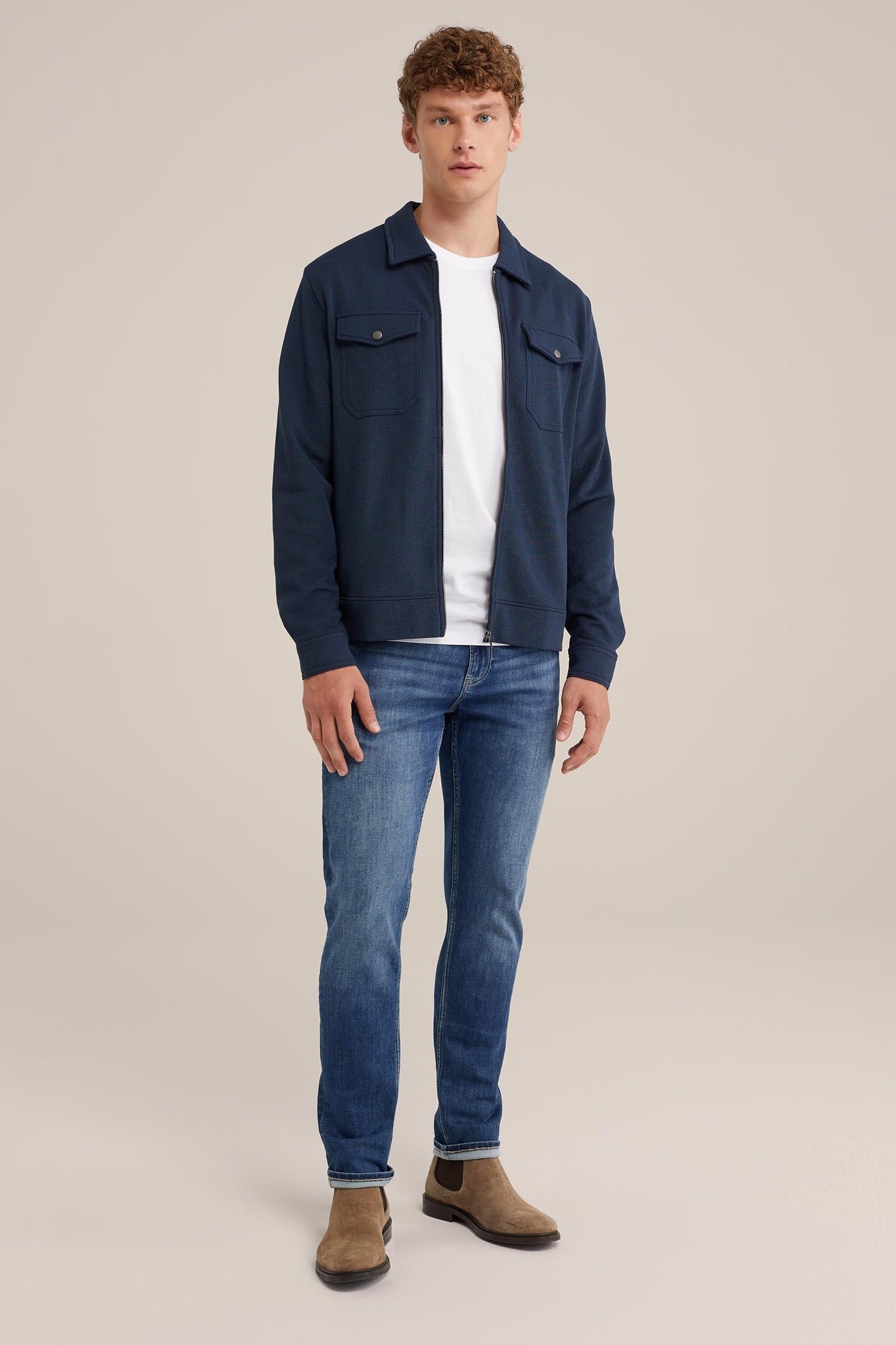 5-POCKET MID WAIST DARK BLUE 2