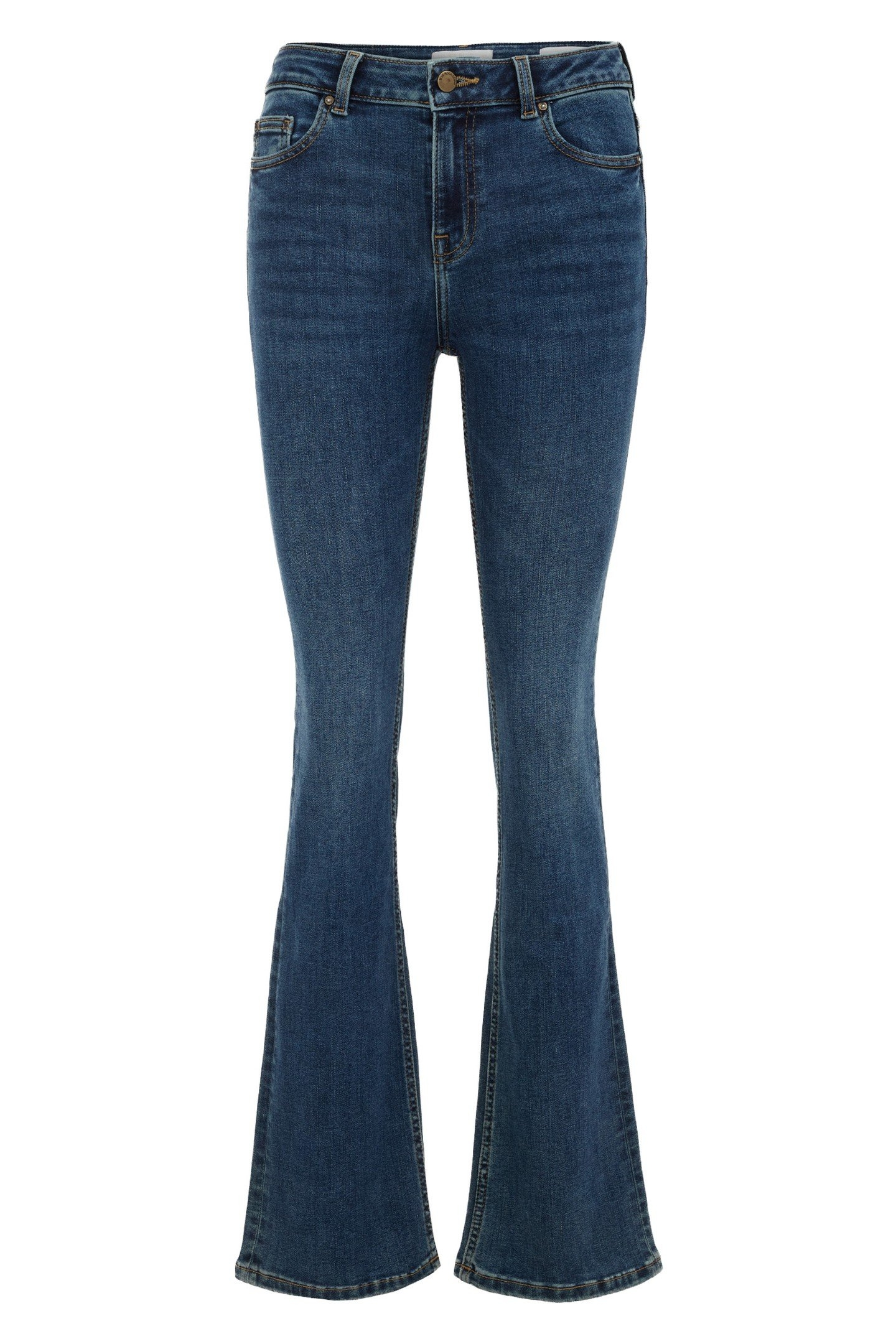 5-POCKET MID WAIST DARK BLUE 1