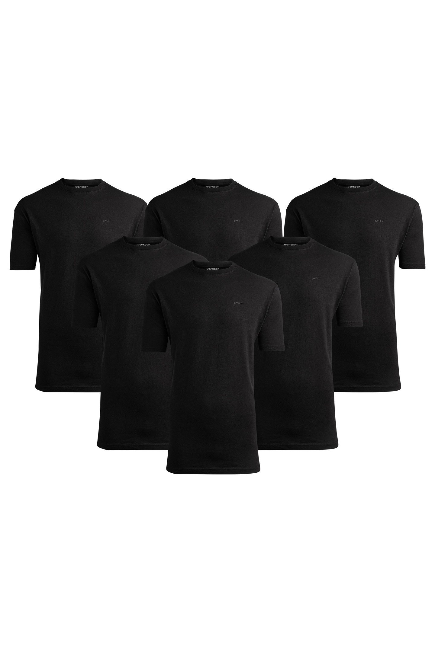MCGREGOR T-SHIRT 6-PACK BLACK 1