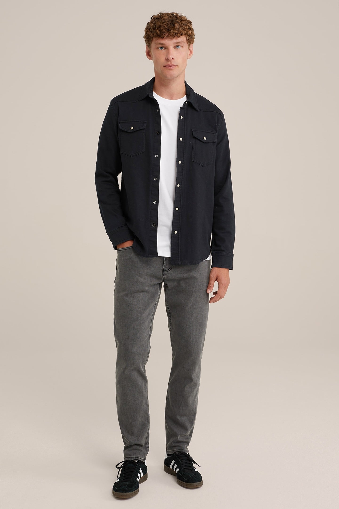 5-POCKET MID WAIST LIGHT GREY 2