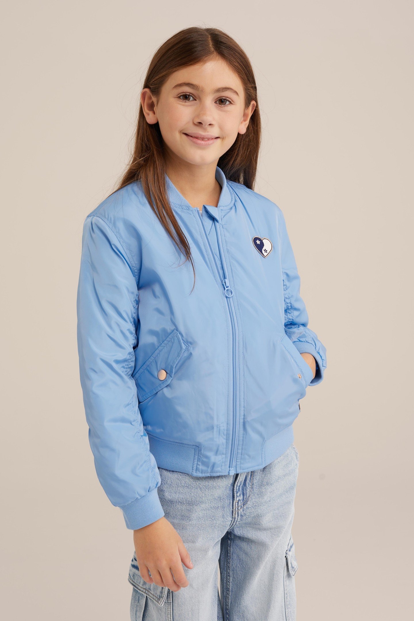 GIRLS BOMBER LIGHT BLUE 3