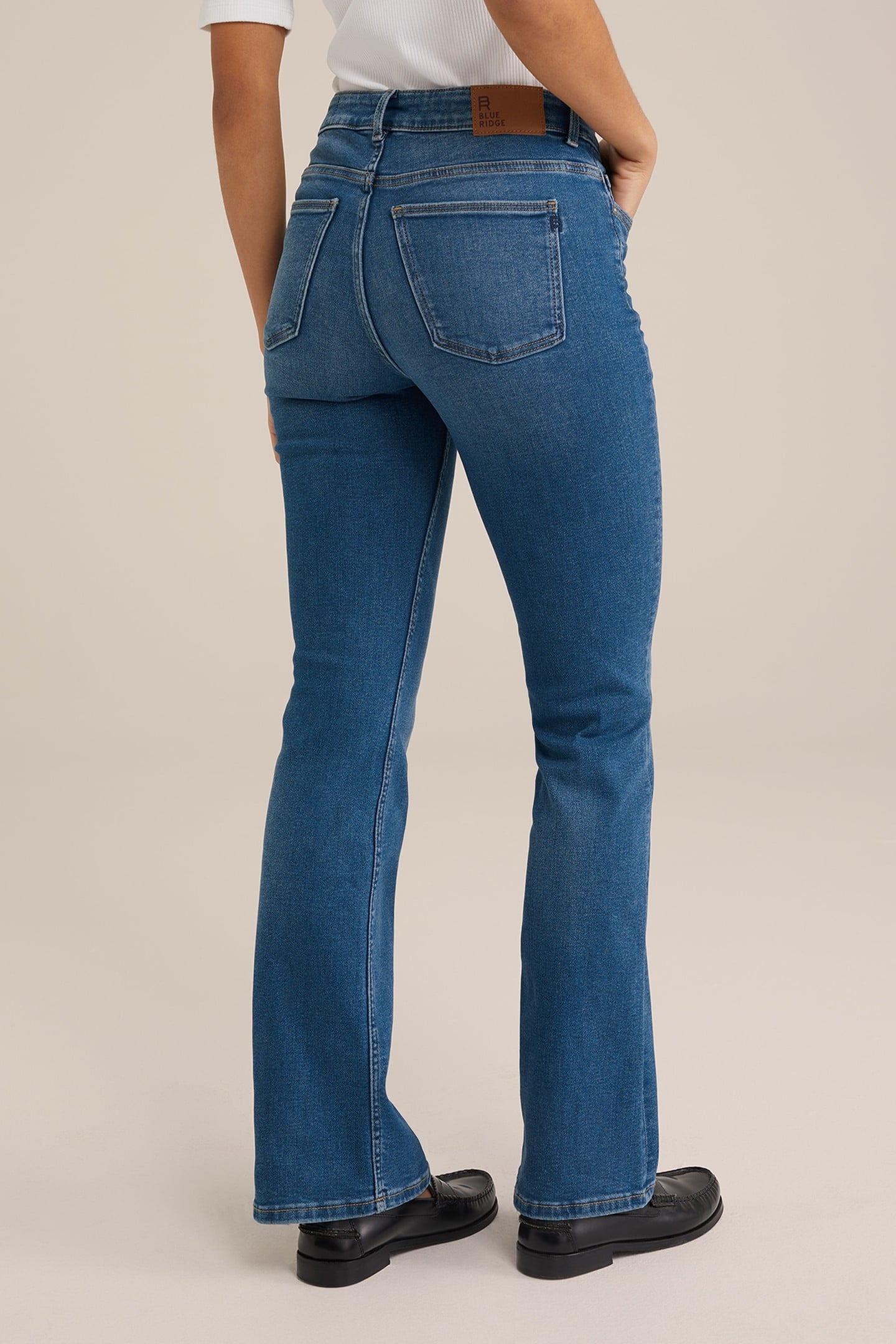 5-POCKET MID WAIST DARK BLUE 2
