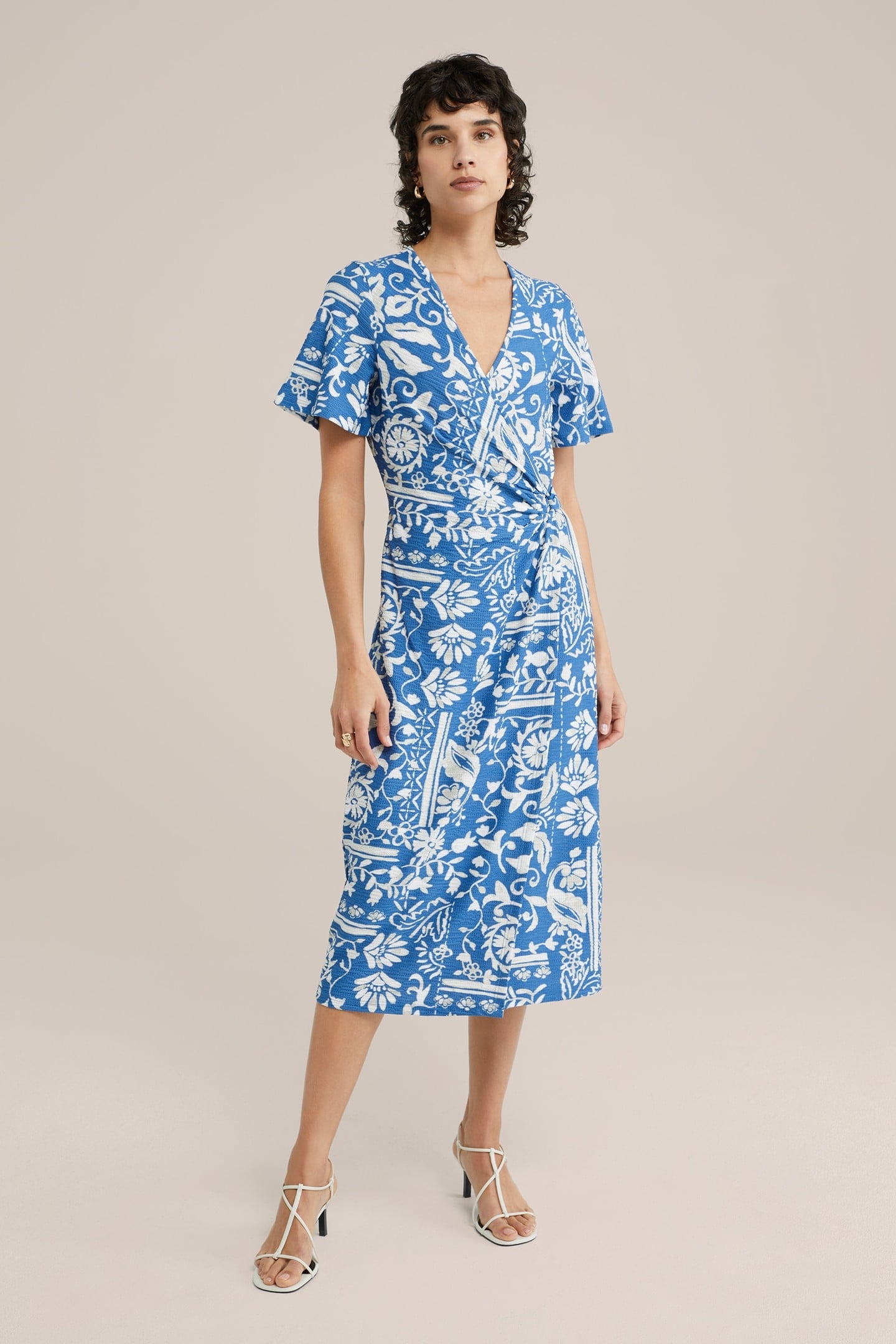 DRESS MID LENGTH BLUE 2