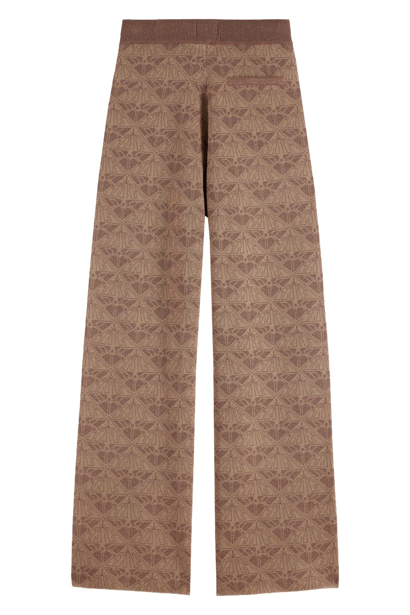 MONOGRAM JACQUARD KNITTED TROUSERS DESERT SAND 6