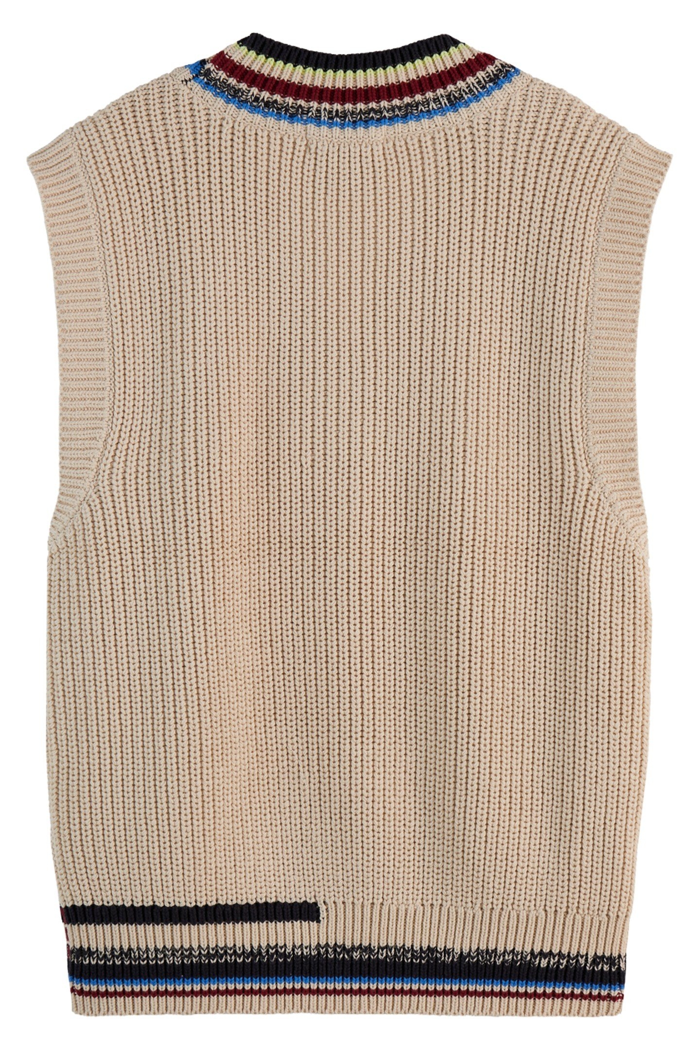 STRIPE TRIM KNITTED SPENCER LIGHT CALICO 3