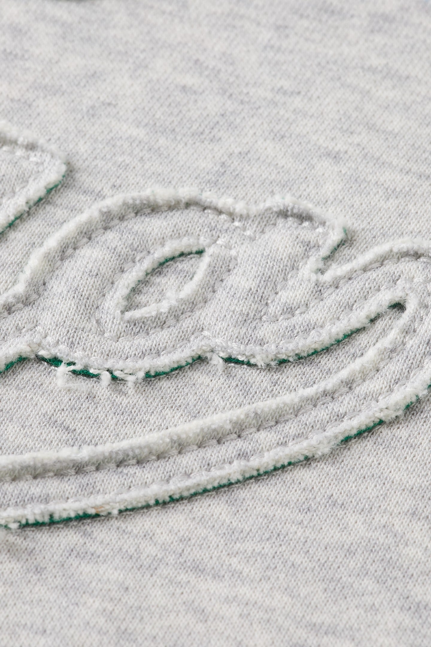 APPLIQUE ARTWORK LOOSE SWEATER LIGHT GREY MELANGE 3