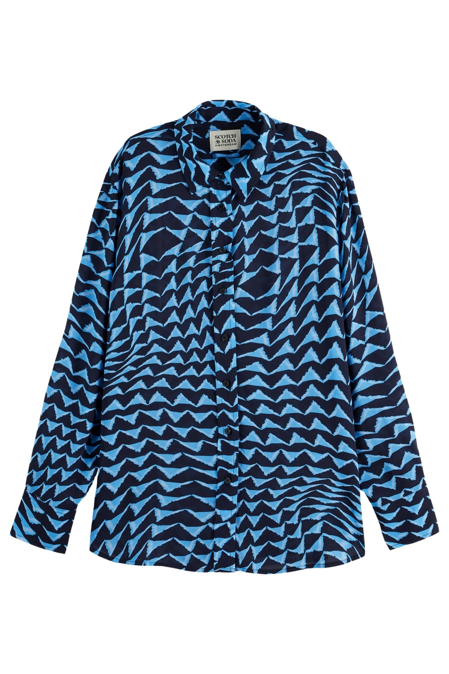 PRINTED RELAXED FIT SHIRT HOUSE OF MIRRORS BLUE 4
