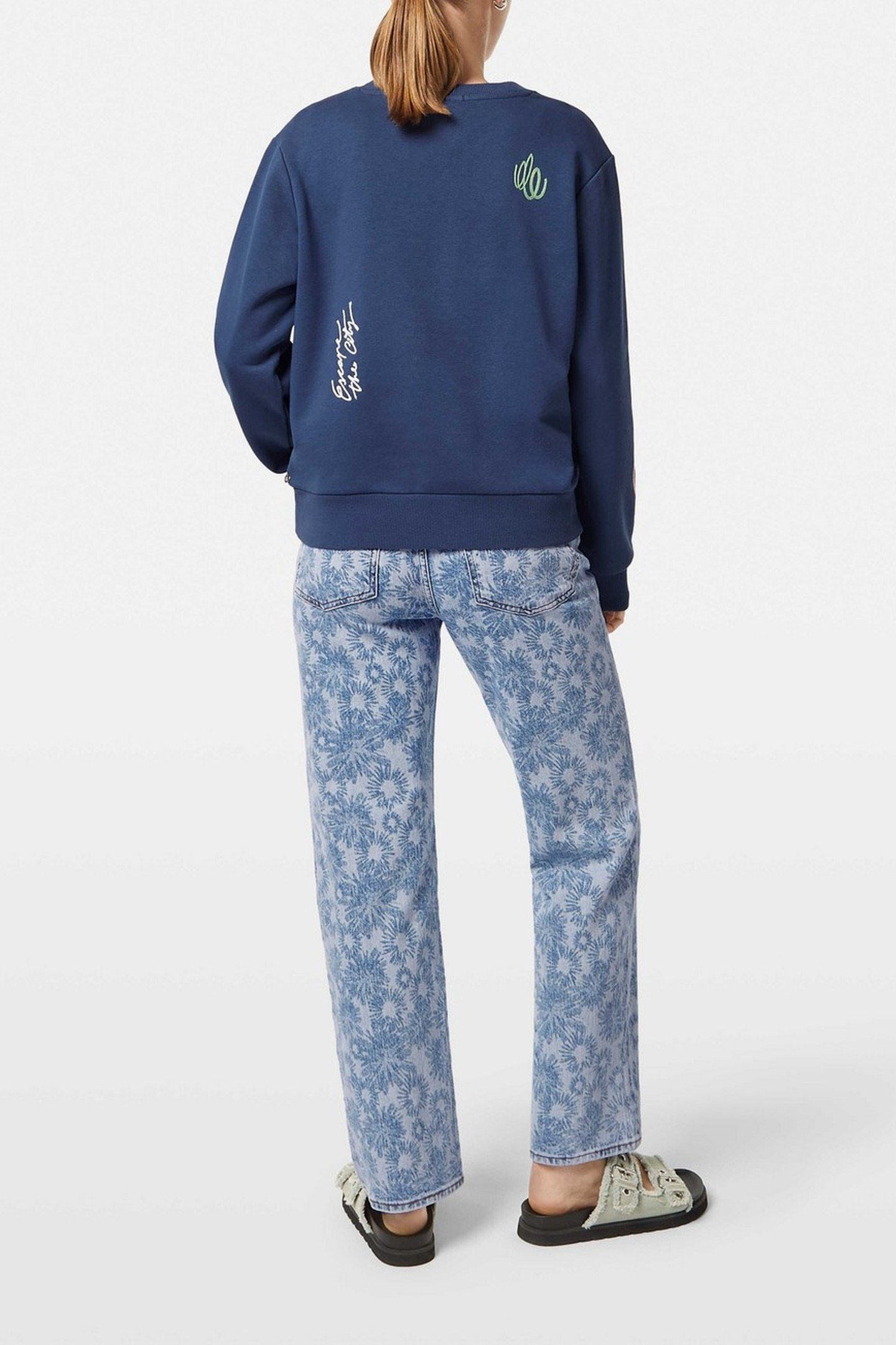 EMBROIDERED REGULAR FIT SWEATSHIRT ATLANTIC BLUE 3