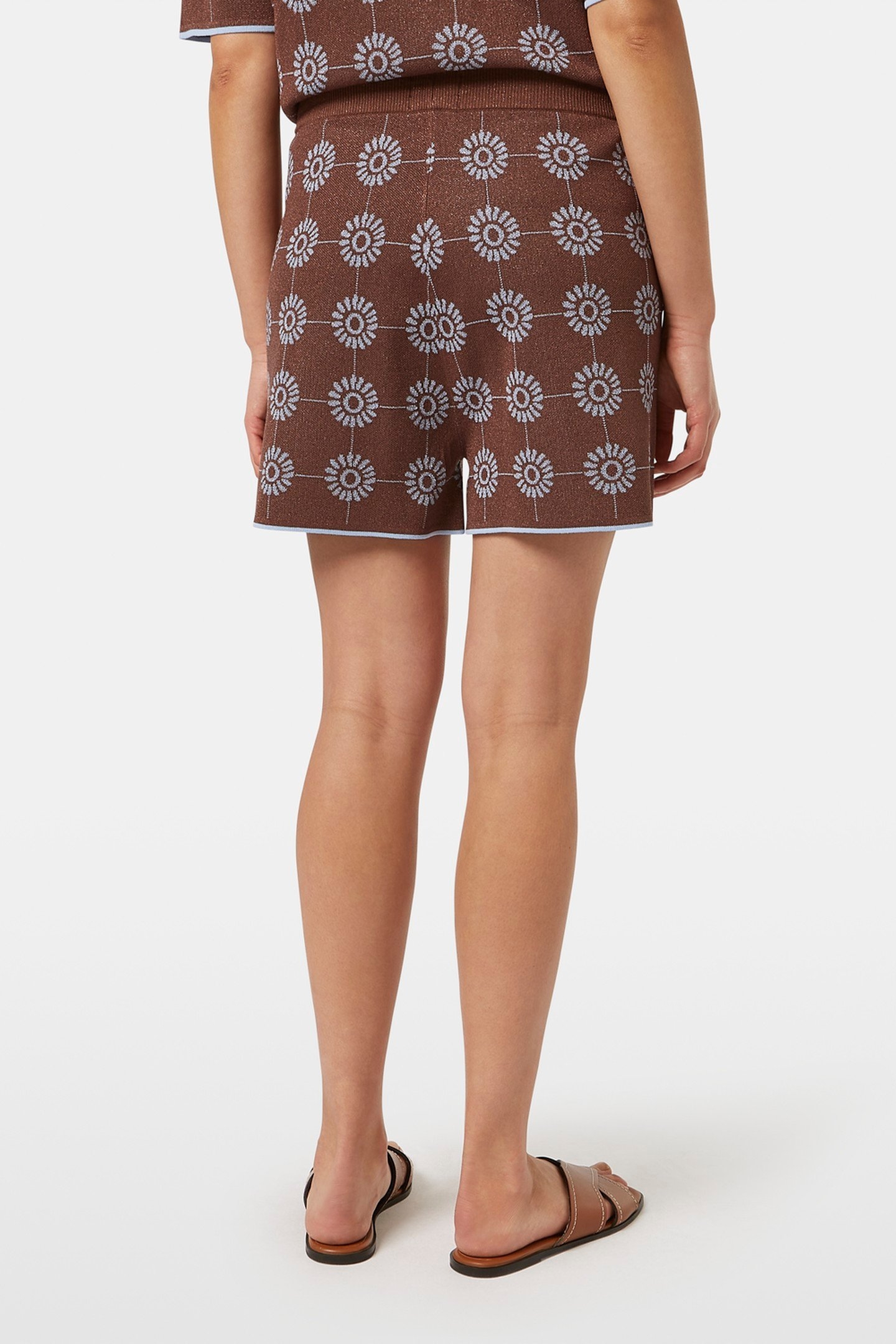 JACQUARD KNITTED SHORTS COLD BREW 4
