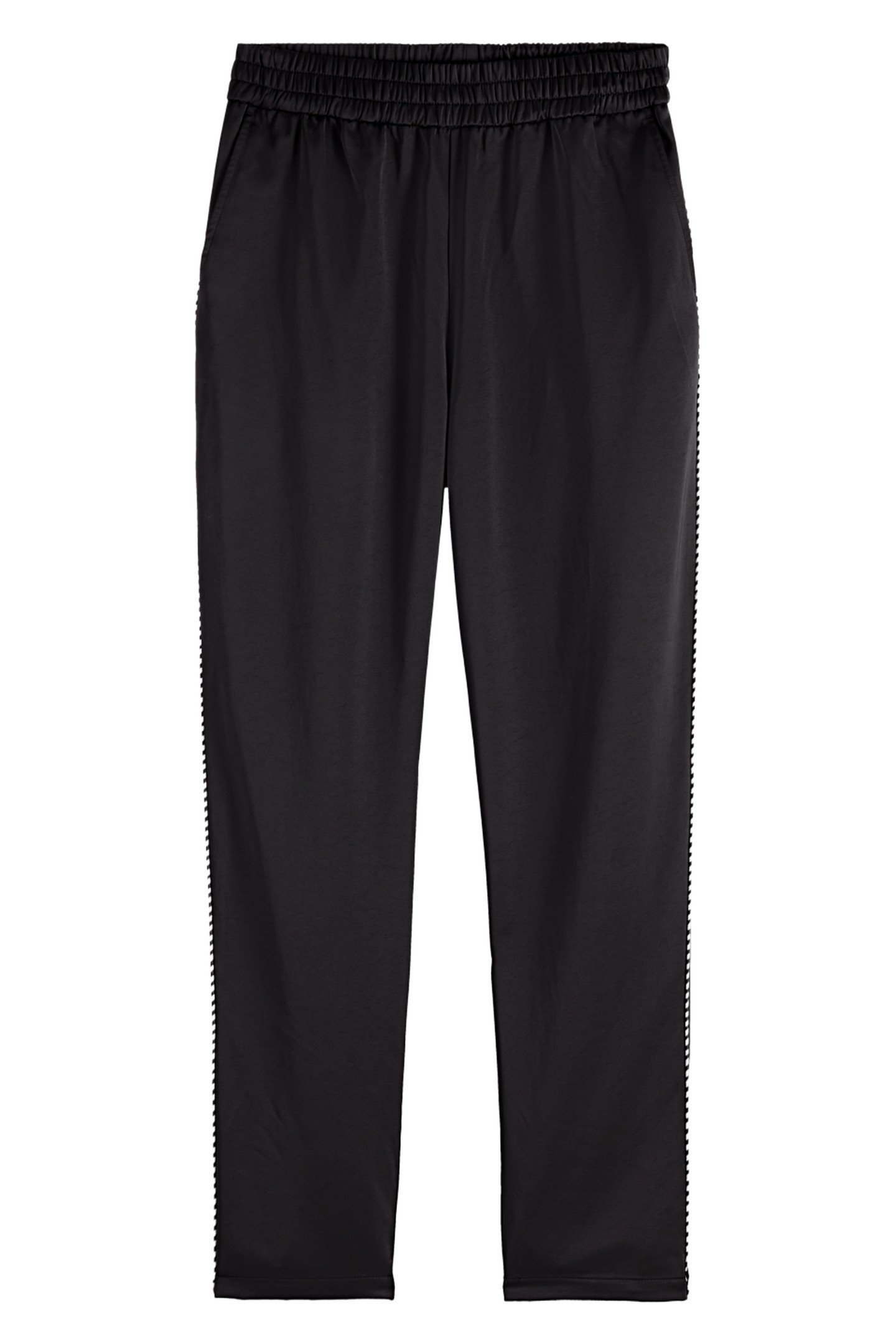 MAIA MID RISE SATIN PULL ON PANT BLACK 8