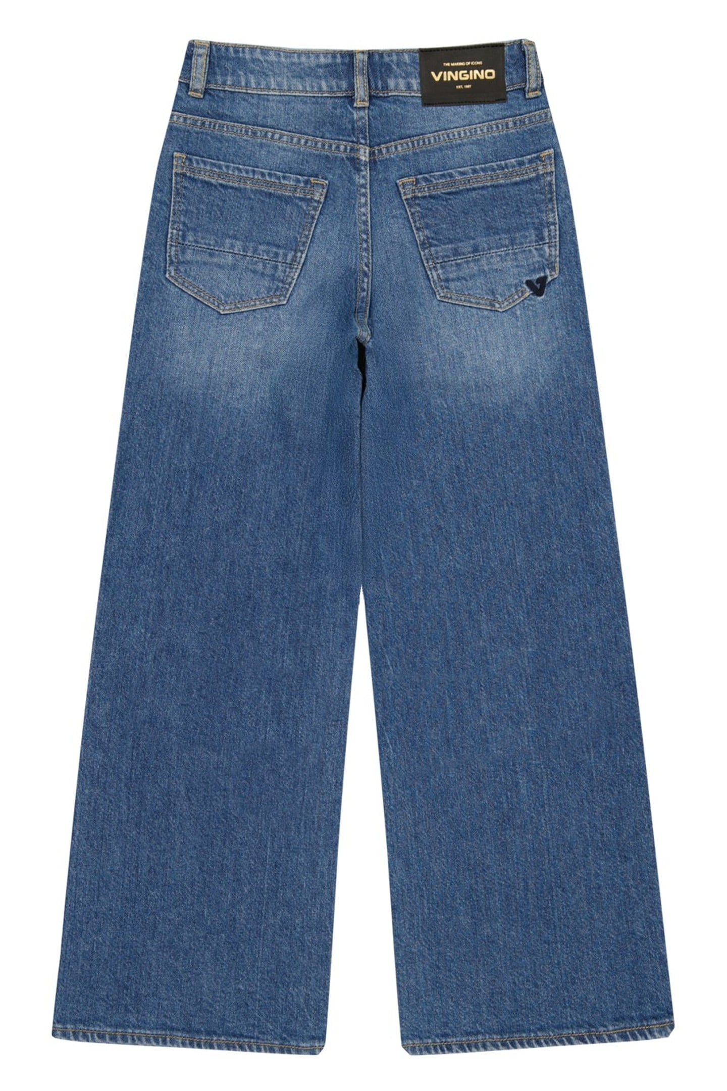 GIRLS CHERRY JEANS MID BLUE WASH 2