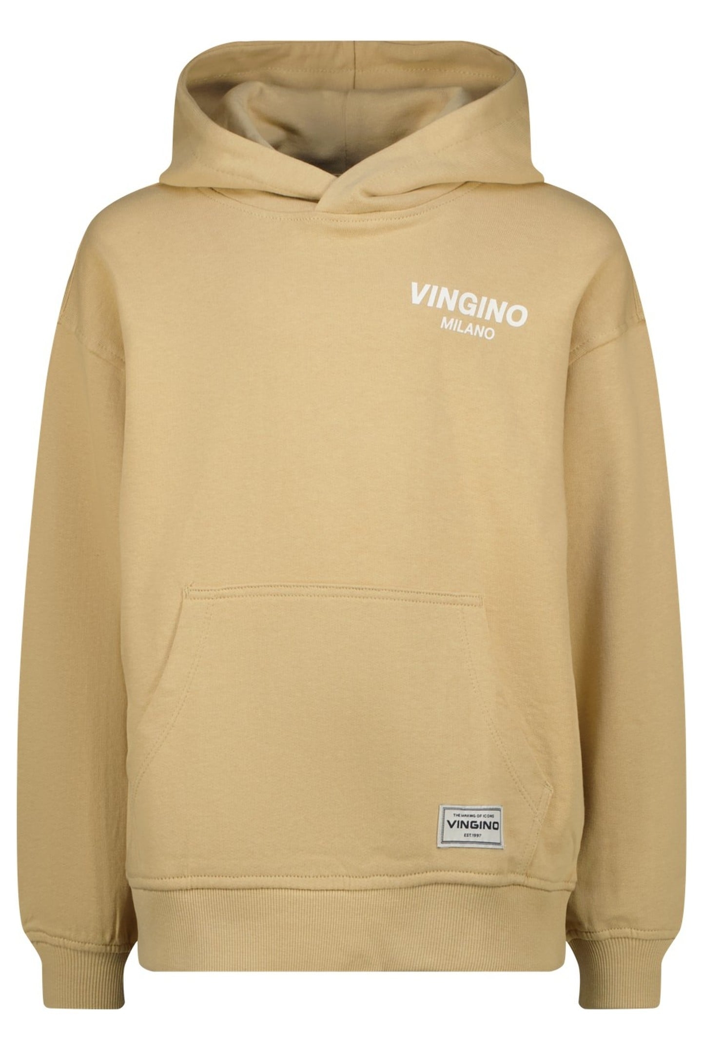 BOYS BASIC-HOODY SWEATER DUNE SAND 1