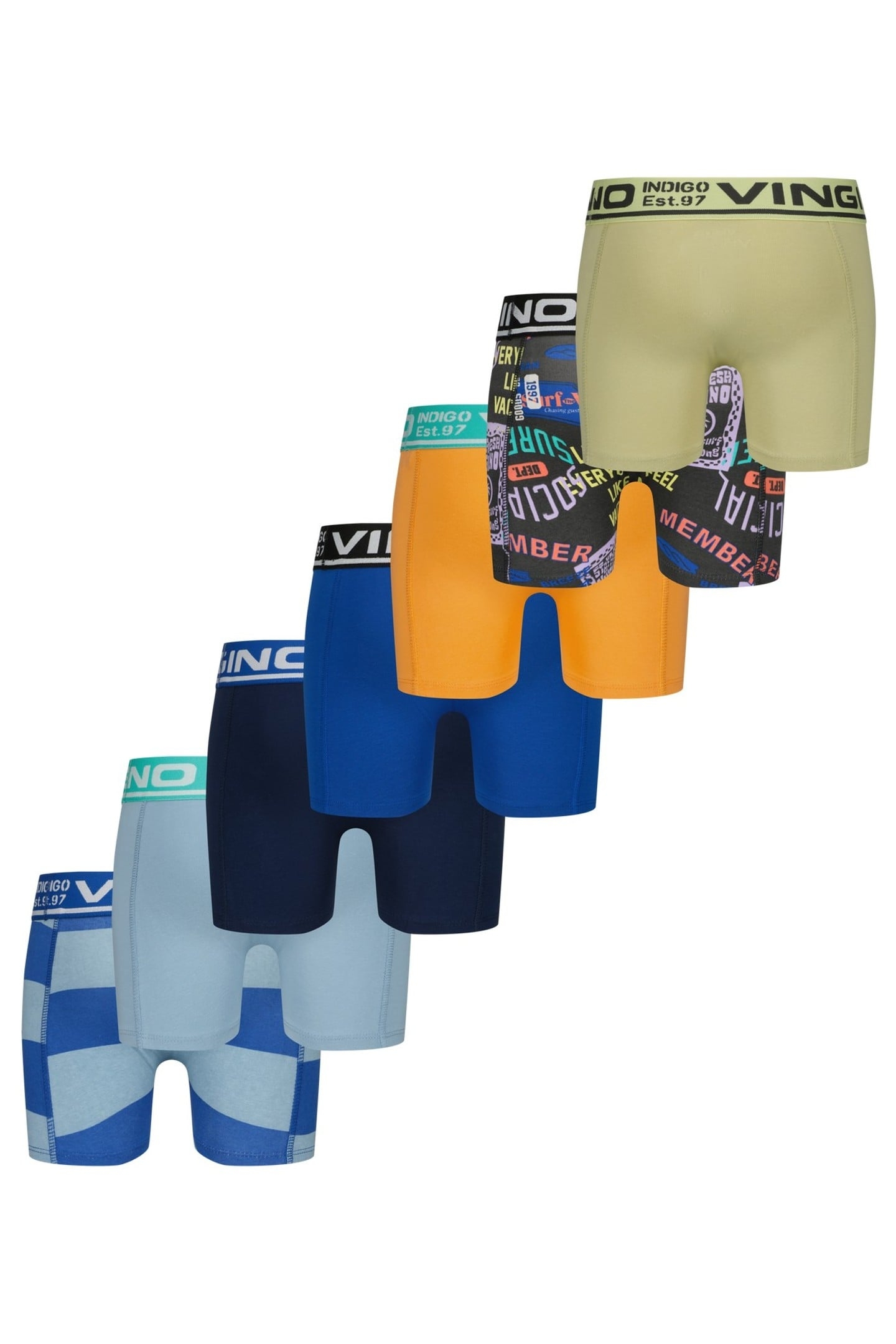 BOYS B-SO26 COLOR 7PACK BOXER LIGHT PAPAYA ORANGE 1