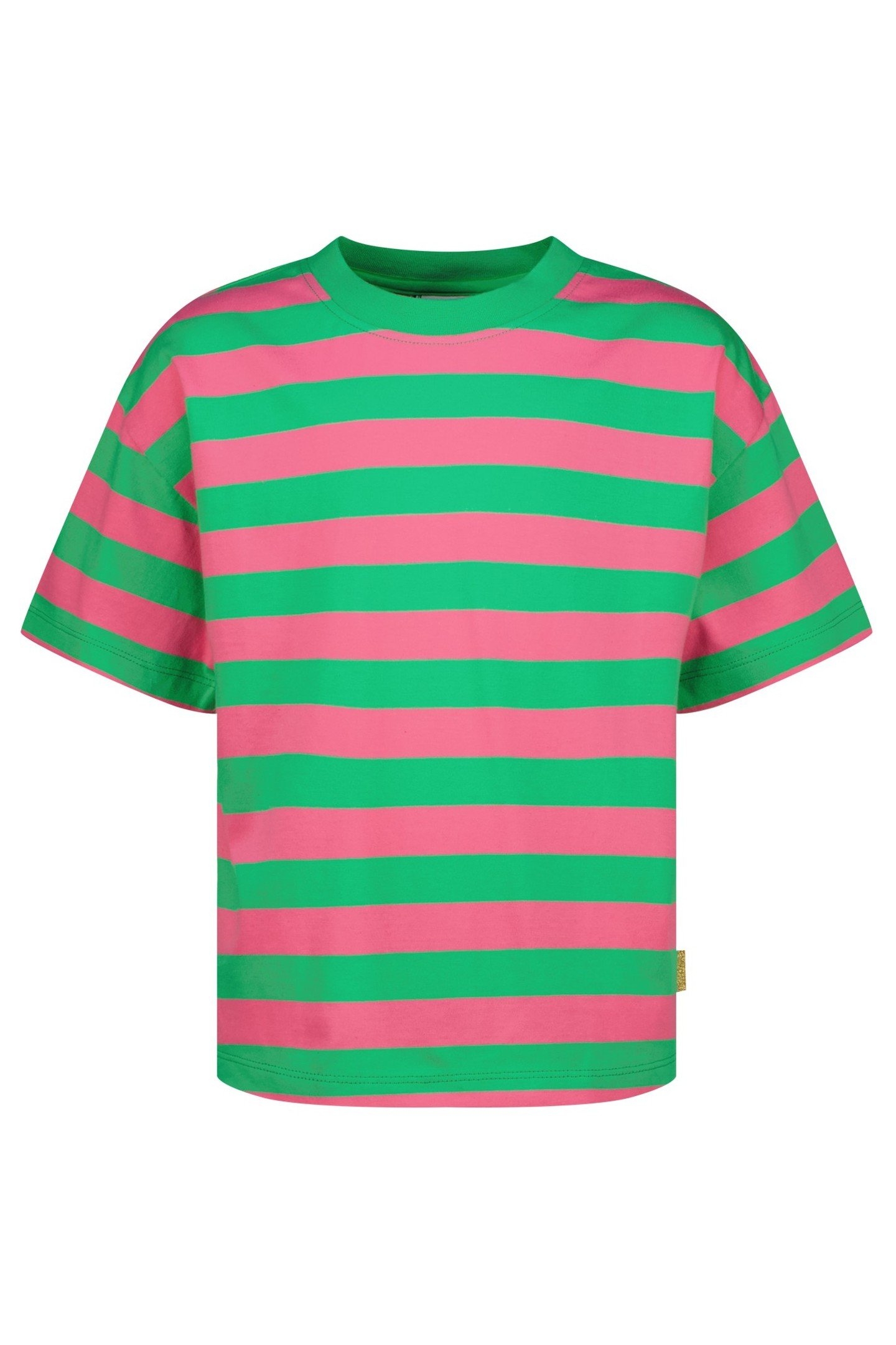 GIRLS BASIC STRIPE TEE T-SHIRT ISLAND GREEN 1